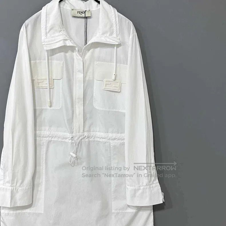 Fendi Fendi White logo maxi dress Size XXS / US 00 / IT 34 - 2 Thumbnail