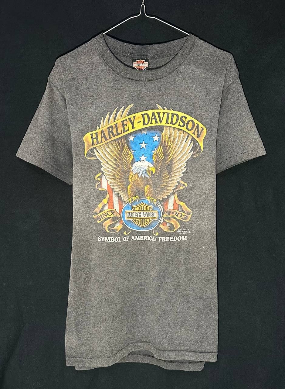 Vintage 1991 Harley Davidson 3D Emblem outlets Eagle Symbol Of American Freedom T-Shirt