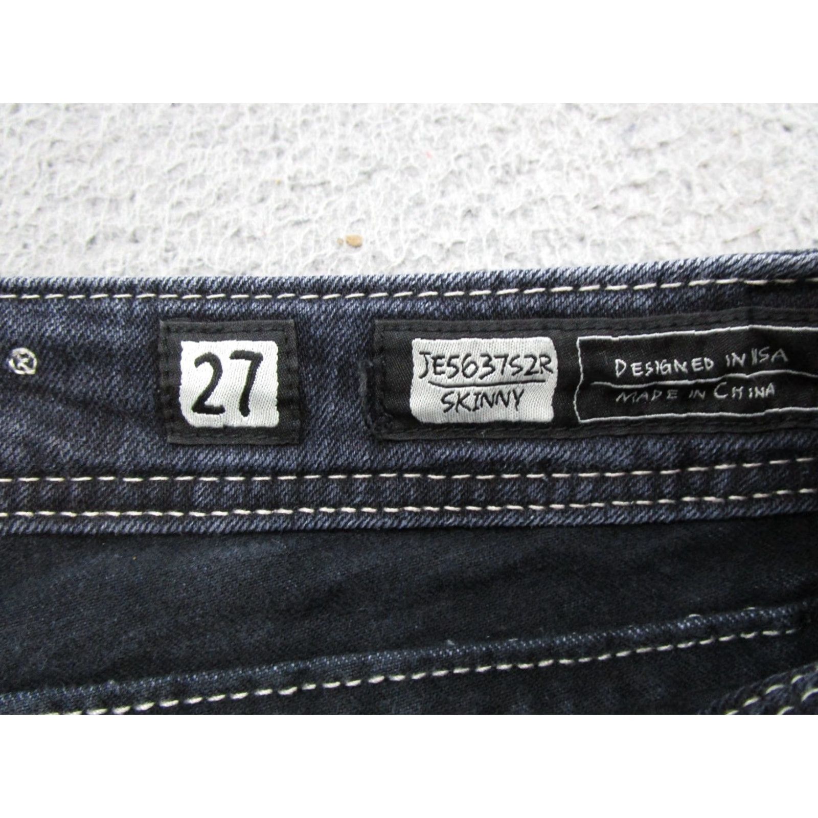 Miss Me Miss Me Jeans Dark Wash Stretch Denim Skinny Women's Size 27 Embroidered Y2K Plain Blue 5-Pocket Design Size 27" / US 4 / IT 40 - 5 Thumbnail