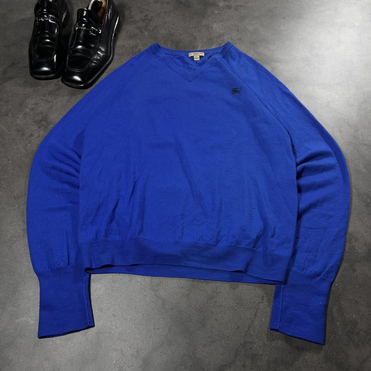 Burberry Burberry 00s Vintage Small Pony Wool Knit Sweater Old Money Size US XL / EU 56 / 4 - 2 Thumbnail