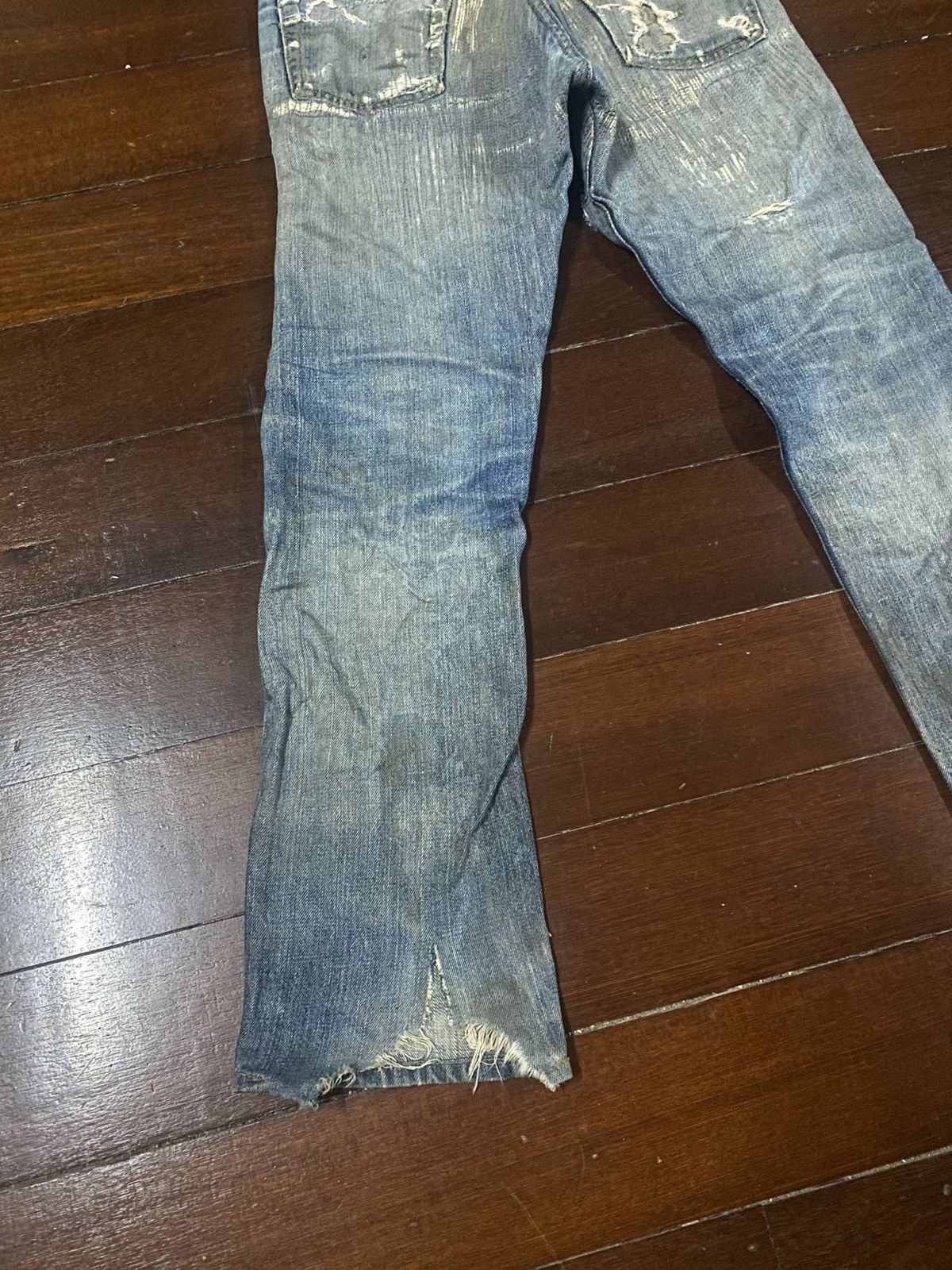 Levi's Vintage Clothing Vintage Levi’s Big E 503 RedLine boro distressed rework Size US 31 - 11 Thumbnail