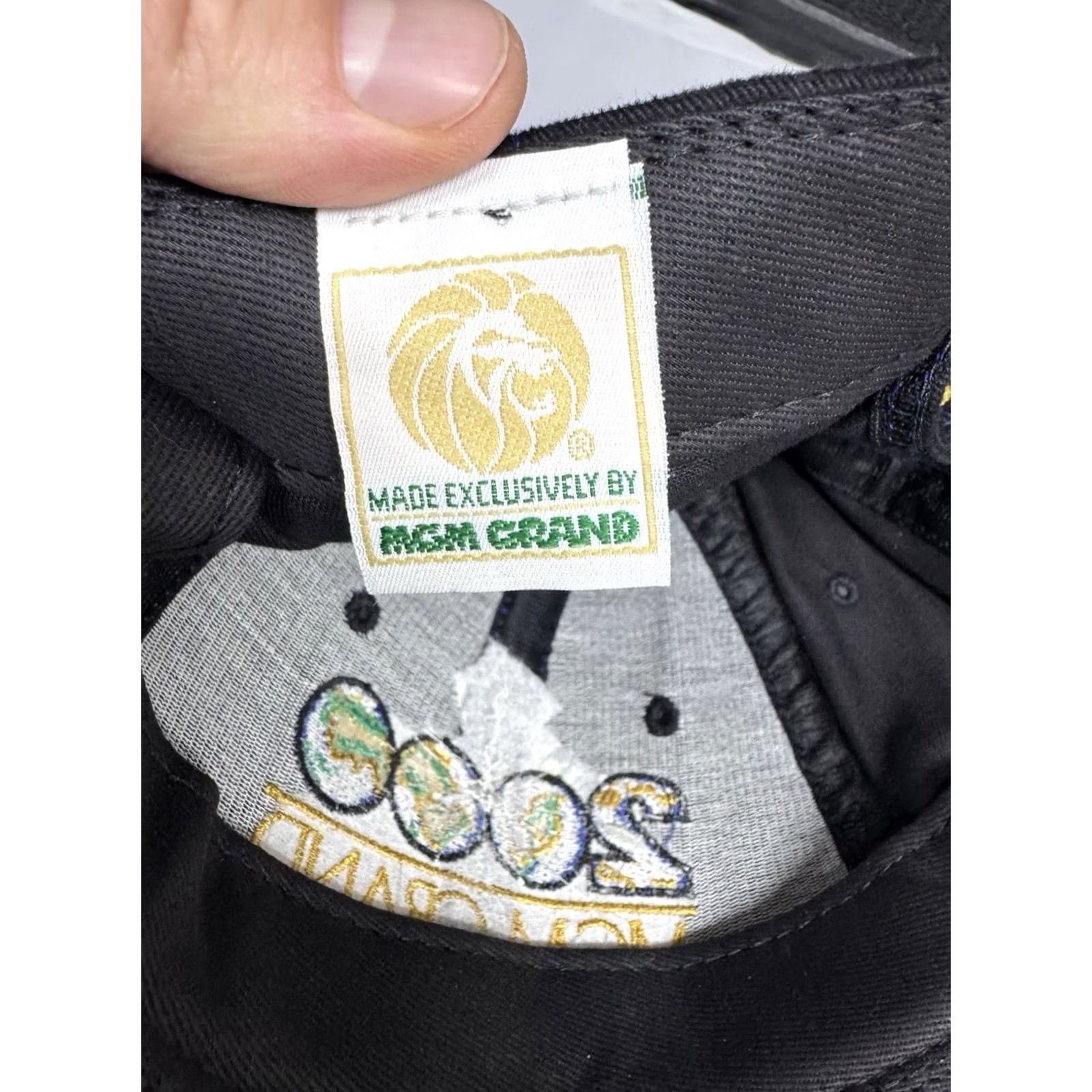 Vintage VINTAGE MGM Grand Black Hat Baseball Cap Adjustable Men Black Logo 90s 80s Classic Retro USA MGM Size ONE SIZE - 4 Thumbnail