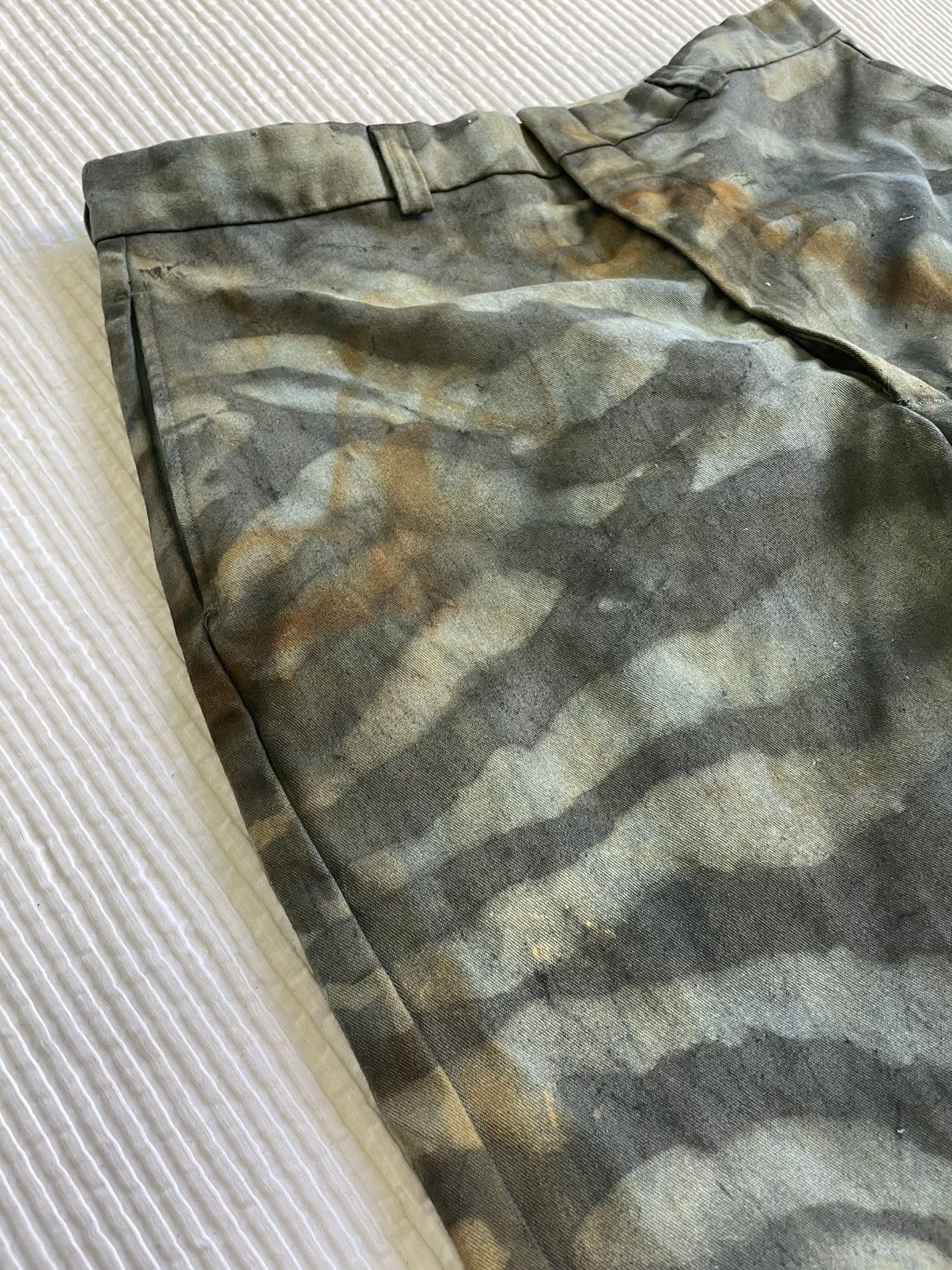 Handmade Rust Indigo Paint Grr Bb Hand Camo Tiger Stripe Pants Size US 33 - 7 Thumbnail