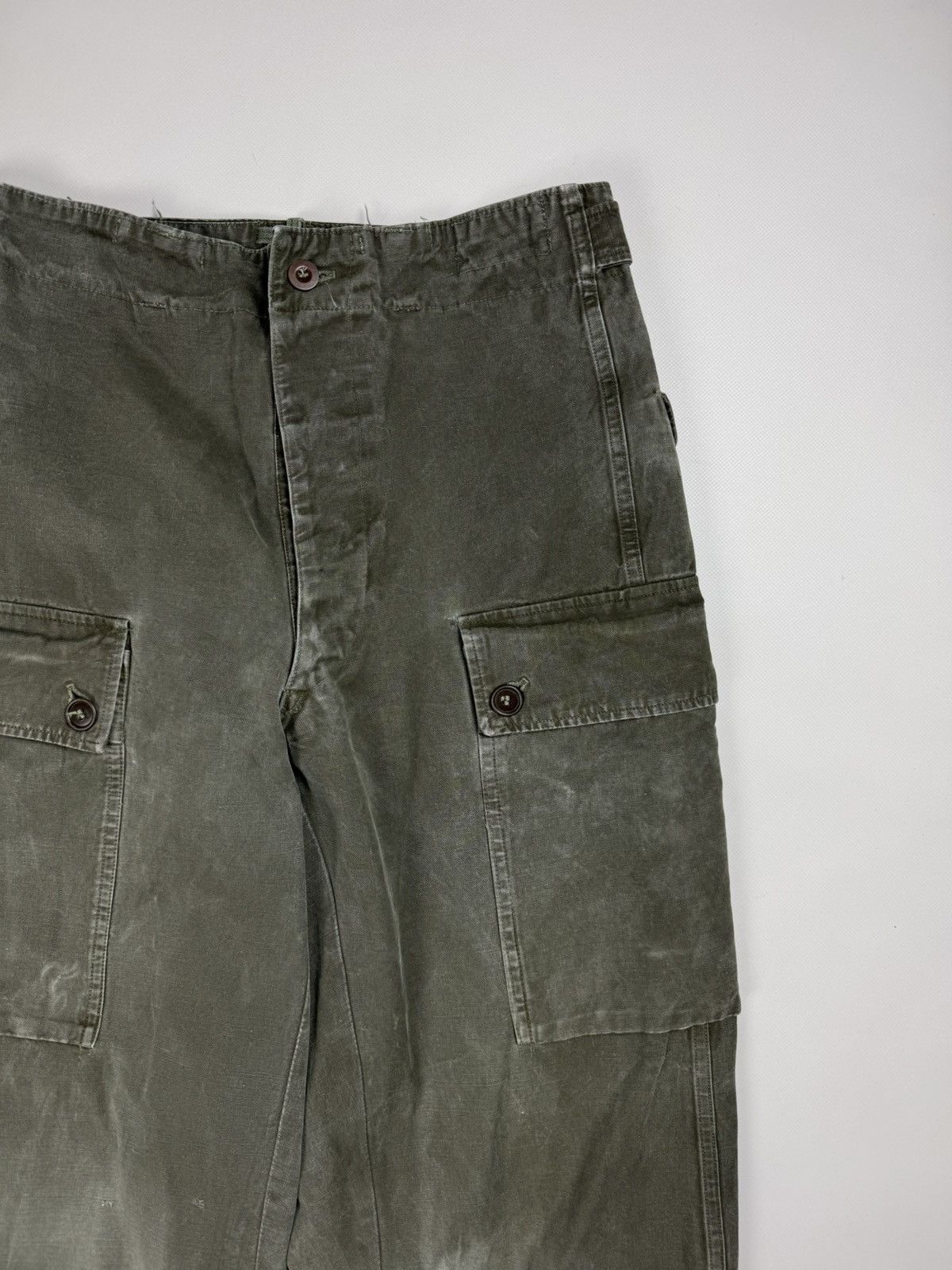 Vintage 950s Belgian Army A.M. Seynaeve Cargo Trousers Pants Size US 30 / EU 46 - 7 Thumbnail