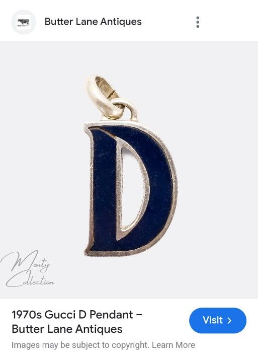 Vintage VINTAGE 70s GUCCI 925 LETTER A PENDANT Size ONE SIZE - 6 Thumbnail