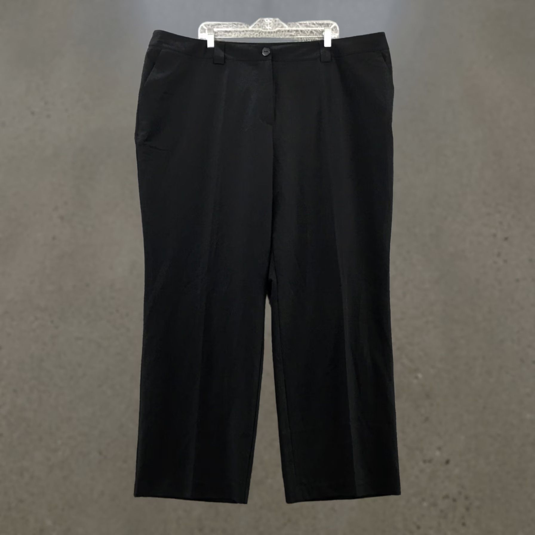 Worthington Worthington Straight Leg Chino Pants Womens 24W Black Hi-Rise NEW Size 42" / US 20 - 1 Thumbnail