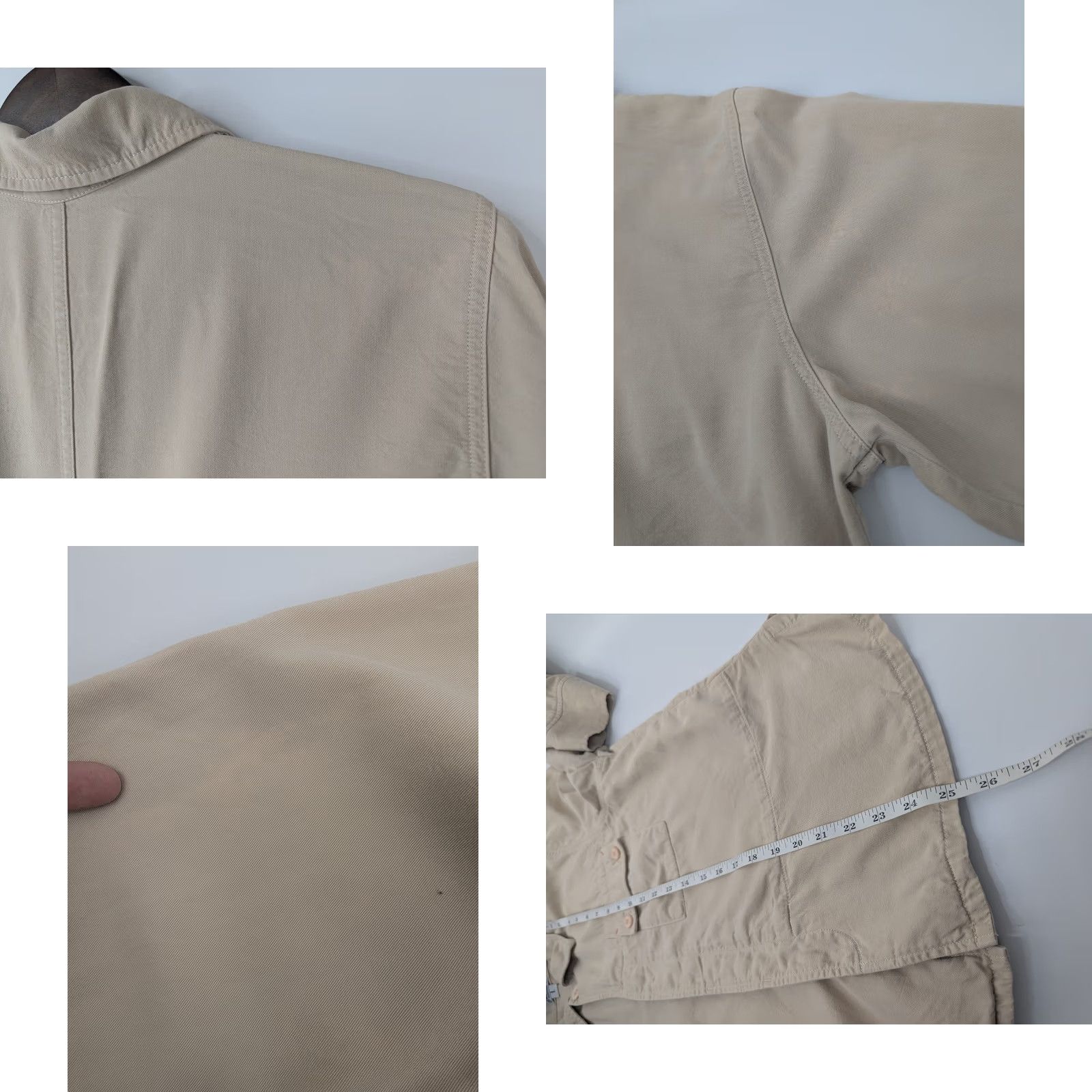 Vintage Democracy Button-Up Shirt Khaki Beige Women’s Large USA Shacket Size L / US 10 / IT 46 - 8 Thumbnail