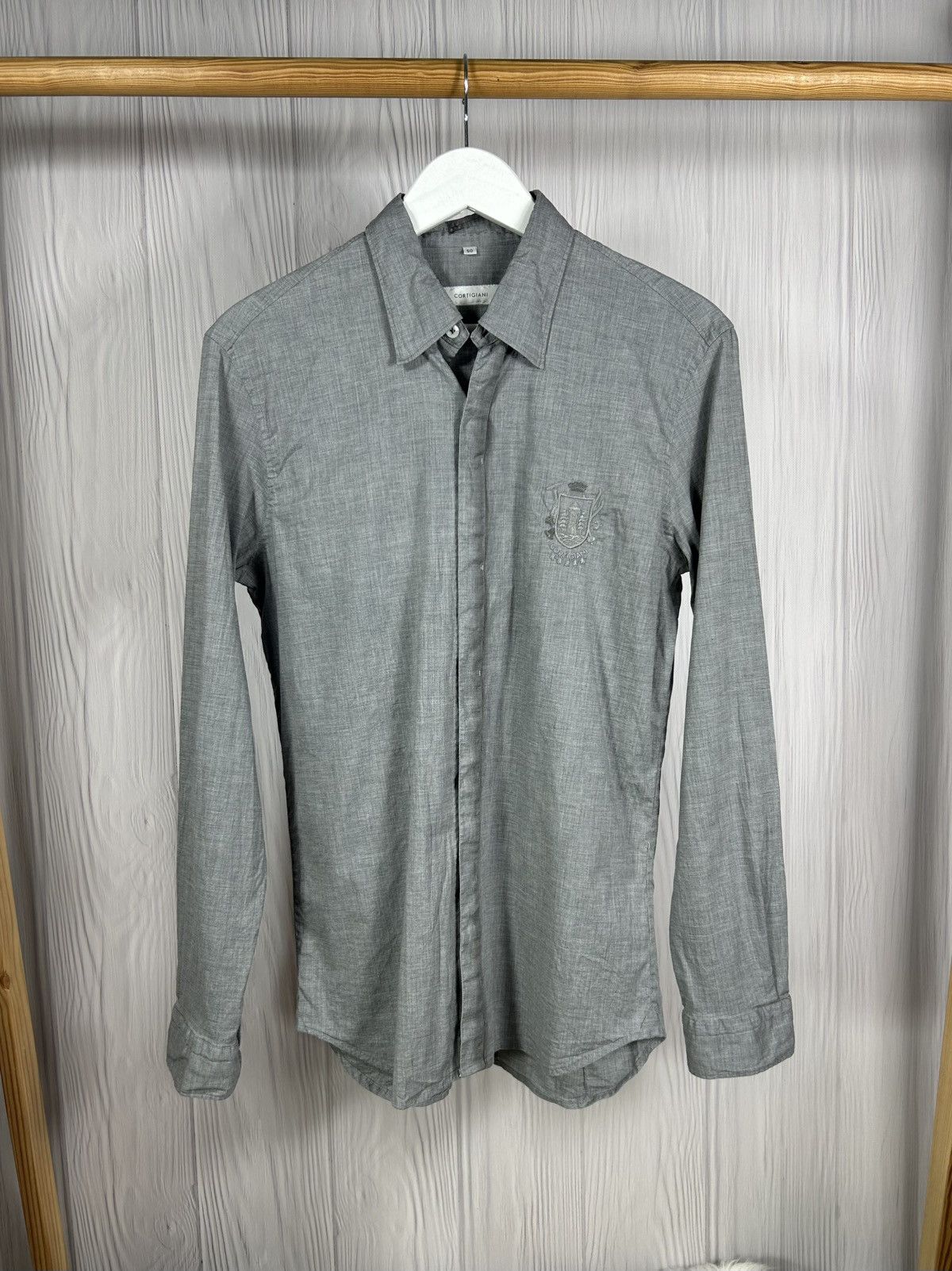 Cortigiani Rare Cortigiani Shirt Embroidered Logo Size 50 Italian Size US M / EU 48-50 / 2 - 1 Thumbnail