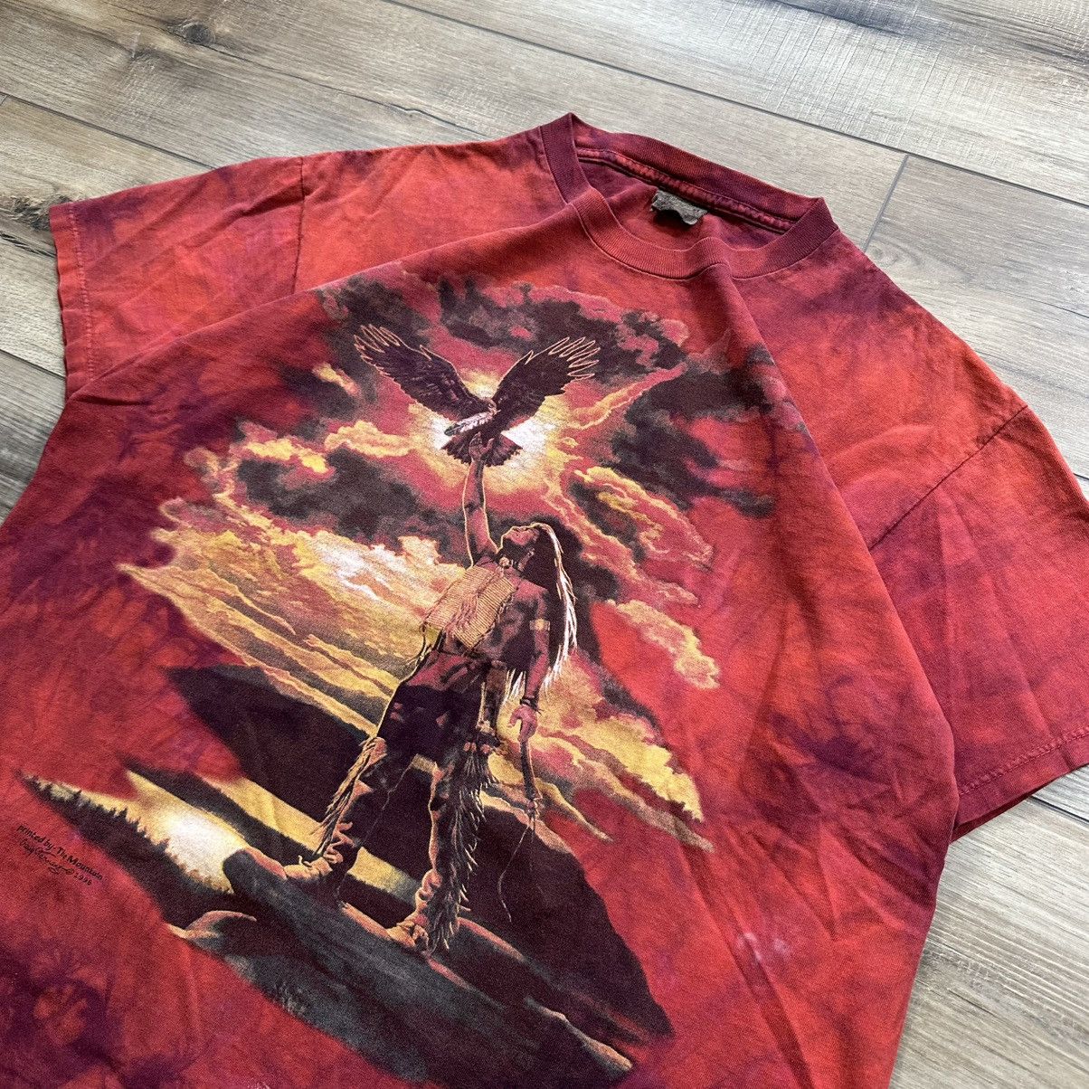 The Mountain Vintage 1996 The Mountain Orange Native American Graphic Tee Size US XL / EU 56 / 4 - 3 Thumbnail