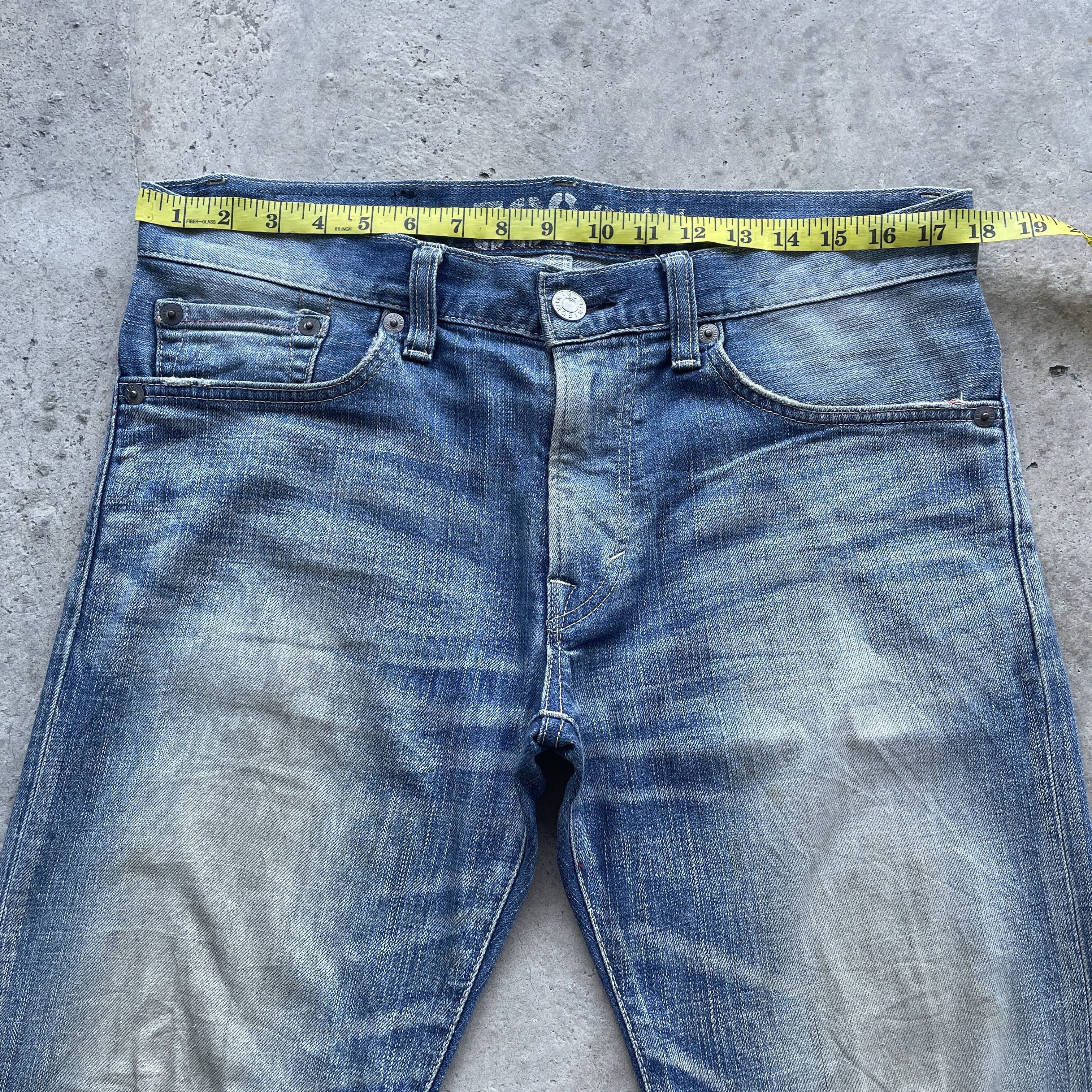 Edwin × Japanese Brand VINTAGE EDWIN DISTRESSED DENIM FADED RUSTY PANTS JEANS W36 Size US 36 / EU 52 - 5 Thumbnail