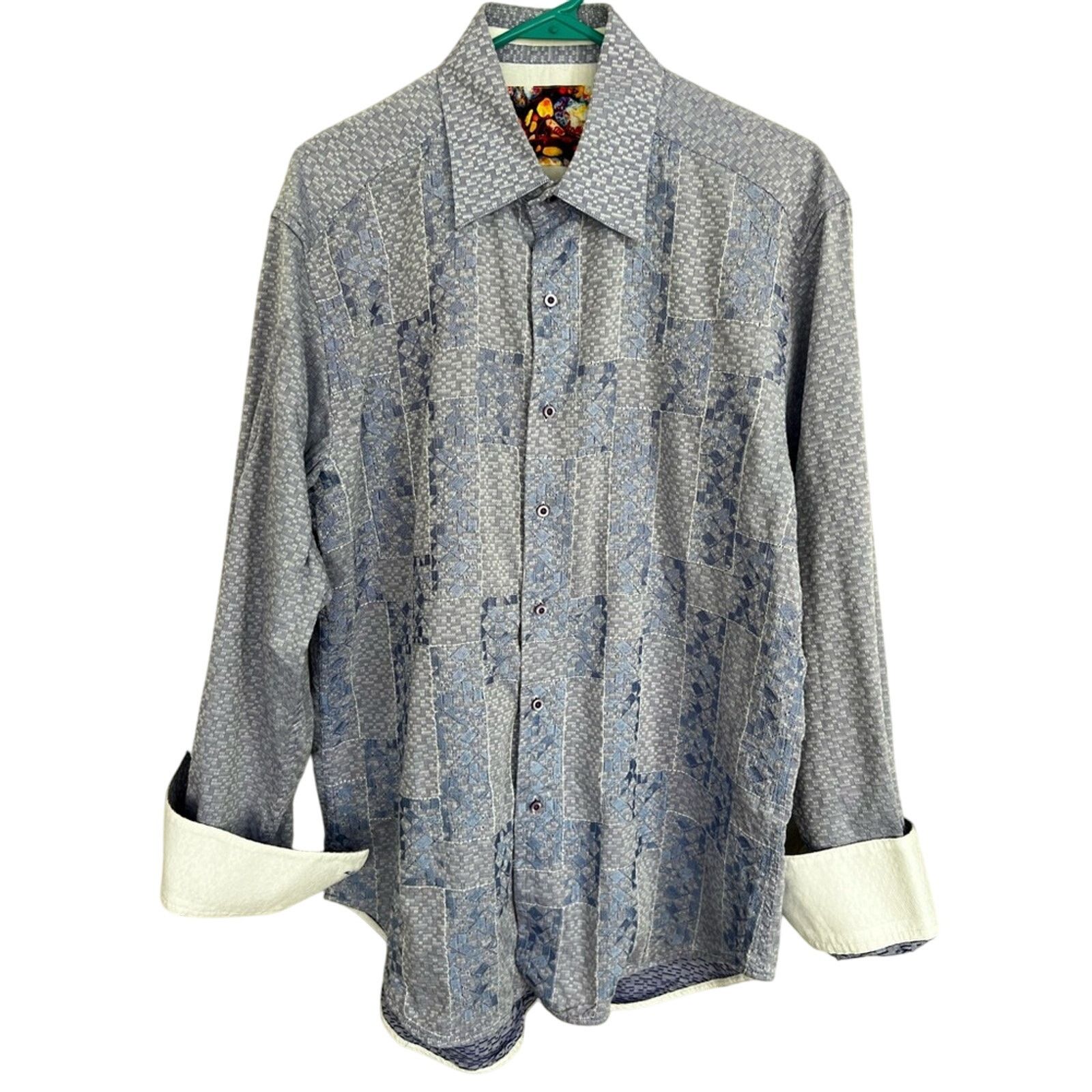 Robert Graham Robert Graham Men’s Dress Shirt Contrast Cuff Shirts Men's Size US XL / EU 56 / 4 - 1 Thumbnail