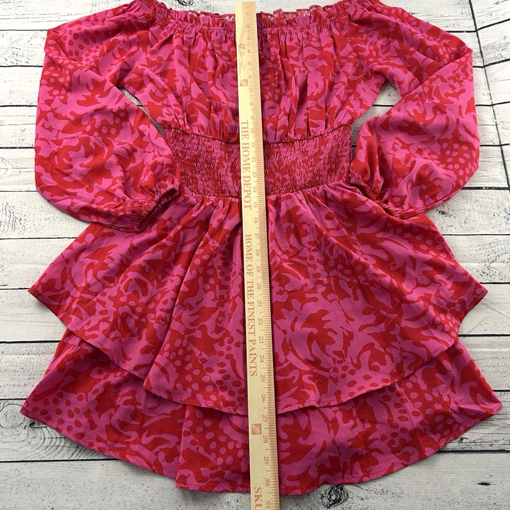 Pinko Kittenish Long Sleeve Dress Women's M Pink Short A-Line Button-Up Size M / US 6-8 / IT 42-44 - 2 Thumbnail