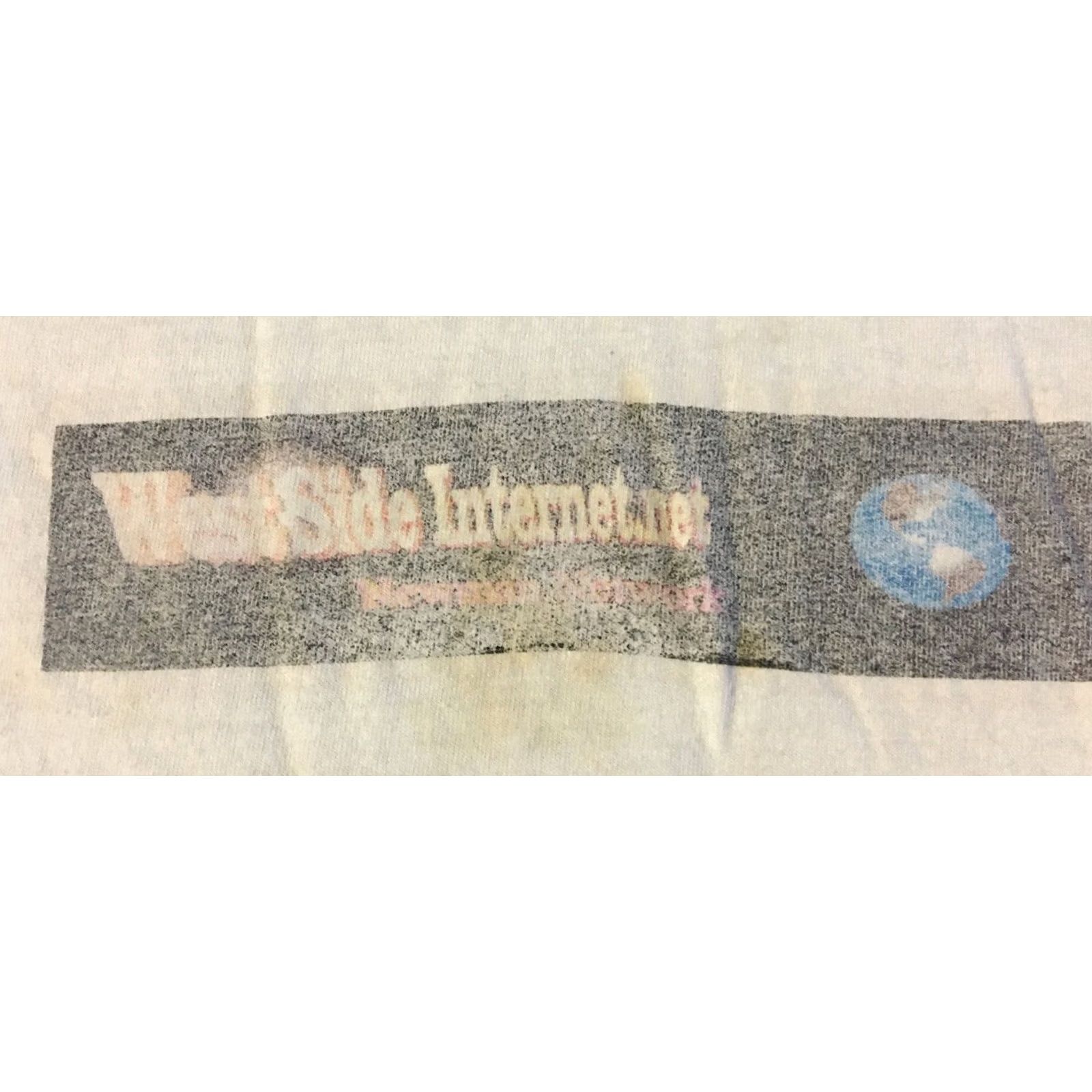 Hanes VINTAGE Westside Internet Thrashed Faded Distressed Shirt 2XL White Men T-Shirt 90s Grunge Vaporwave TV Disney Hanes Size US XXL / EU 58 / 5 - 2 Thumbnail