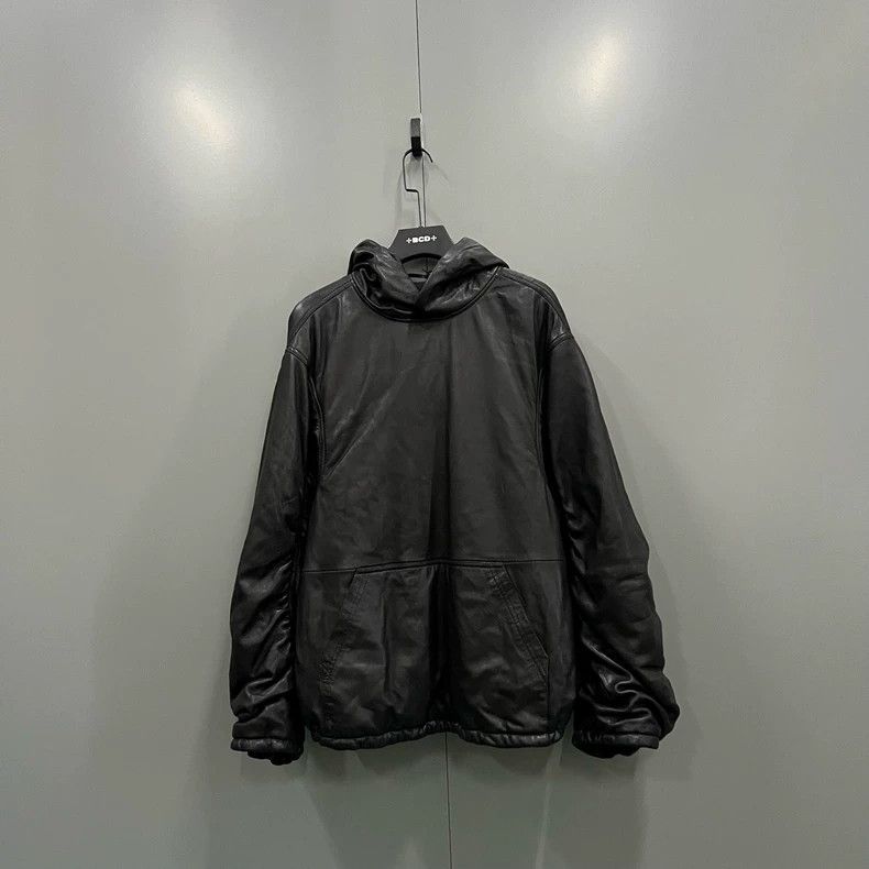 Balenciaga Balenciaga Black leather hoodie Size US S / EU 44-46 / 1 - 1 Thumbnail