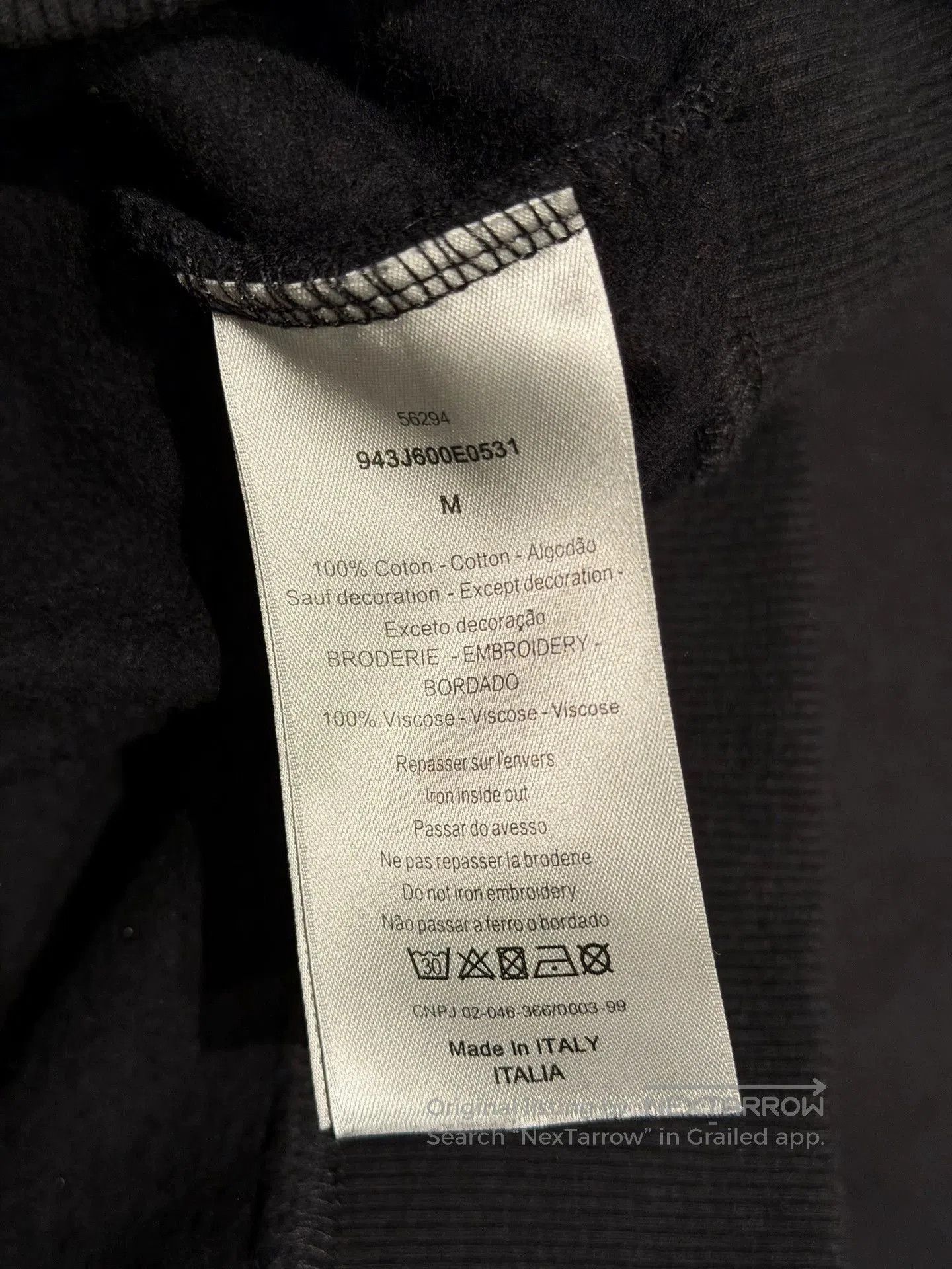 Dior dior men's embroidered sweatshirt in gray. Size US M / EU 48-50 / 2 - 4 Thumbnail