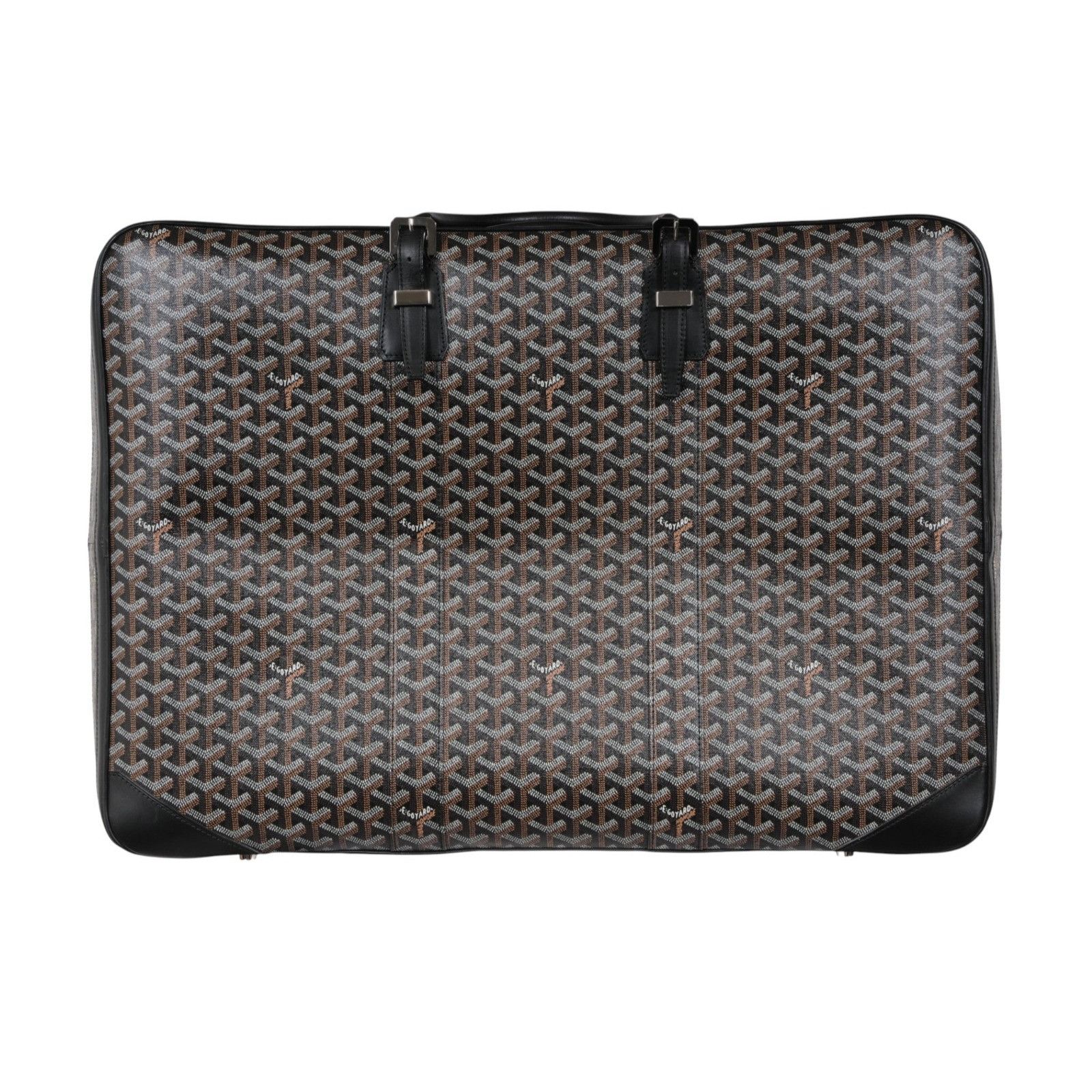 Goyard Black Goyardine Canvas Leather Majordome 60 Travel Size ONE SIZE - 17 Thumbnail