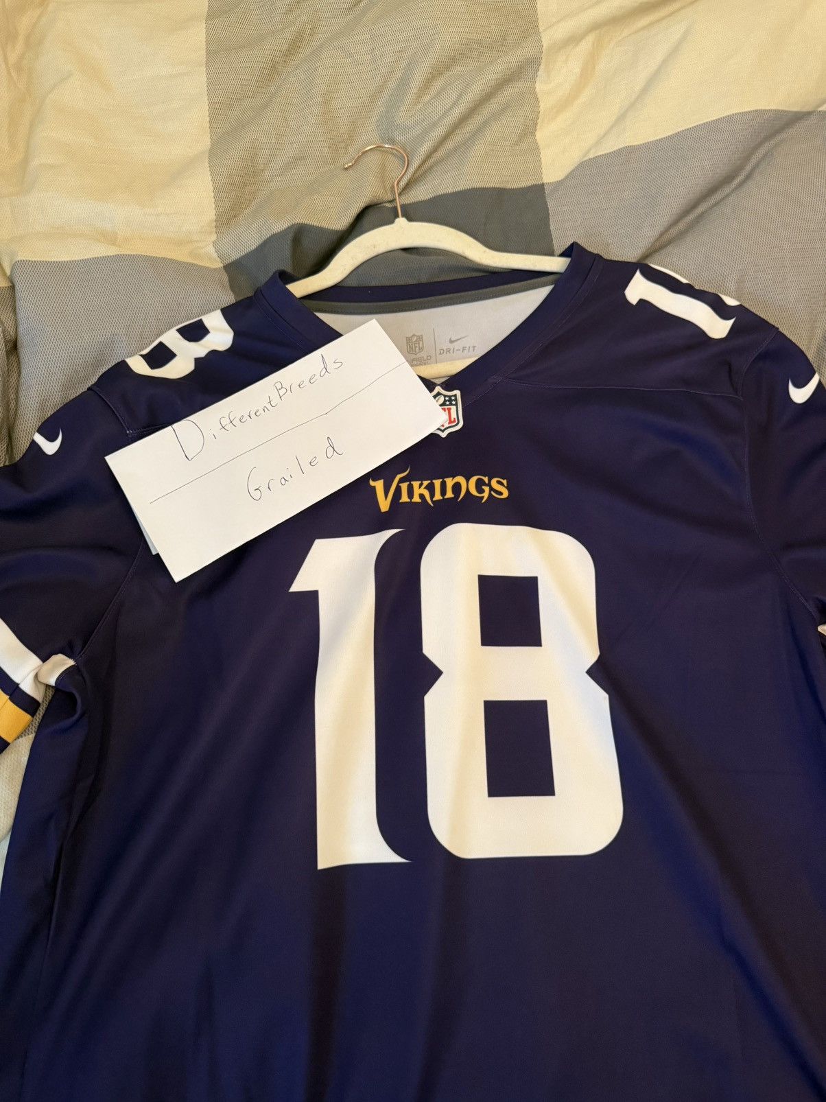 NFL Minnesota Vikings Justin Jefferson Jersey Size L Size US L / EU 52-54 / 3 - 1 Thumbnail