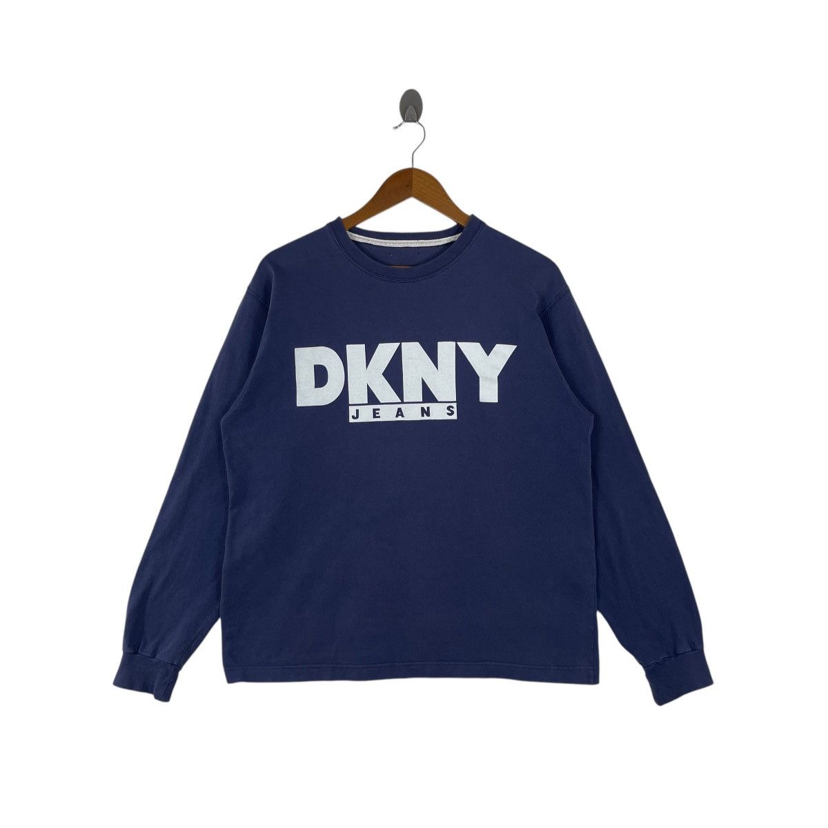 DKNY × Vintage Vintage DKNY Long Sleeve Tee Shirt Size US L / EU 52-54 / 3 - 1 Thumbnail