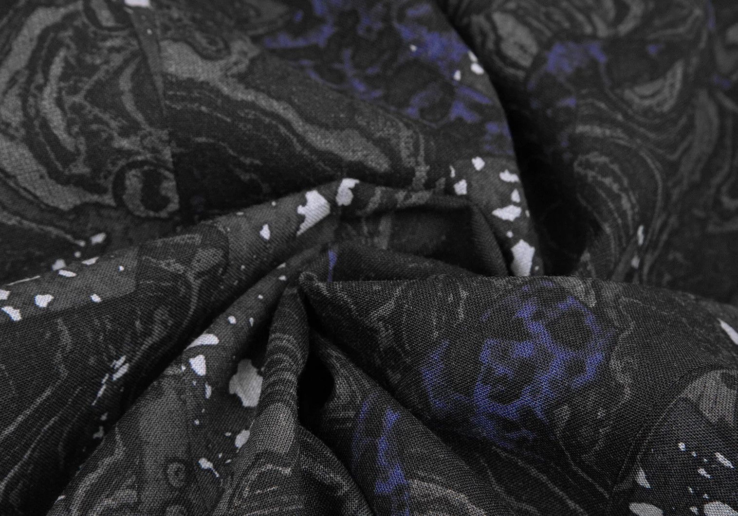 Issey Miyake Wool Marble Print Jacket in Black and Gray Size US XL / EU 56 / 4 - 14 Thumbnail