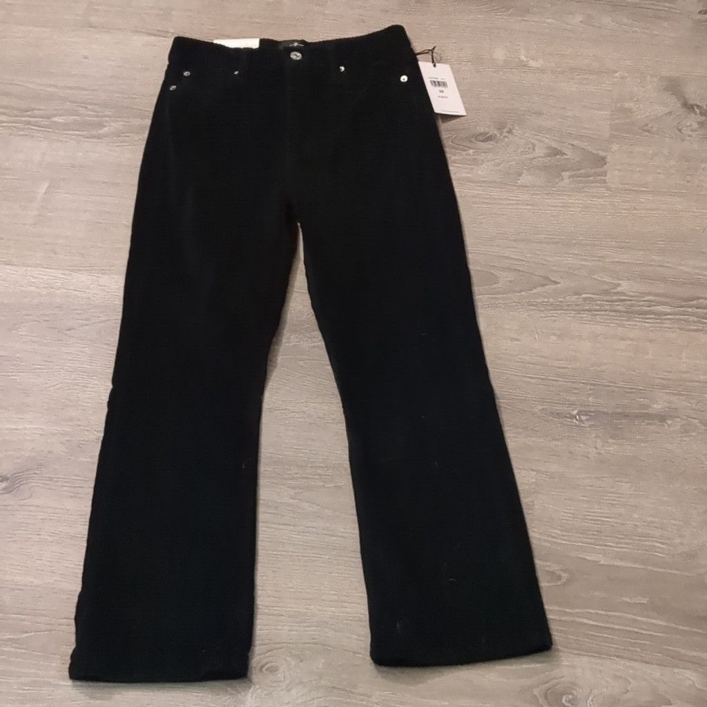 7 For All Mankind 7 for all mankind black ultra high rise slim corduroy sz. 28 Size 28" / US 6 / IT 42 - 2 Thumbnail