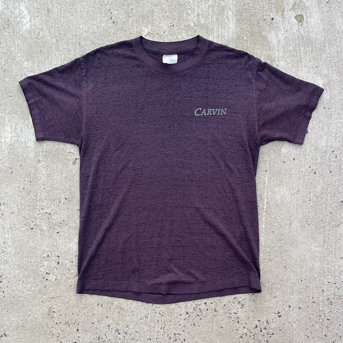 Vintage Vintage 80s Overdyed CARVIN Single Stitch Shirt Size US L / EU 52-54 / 3 - 1 Thumbnail