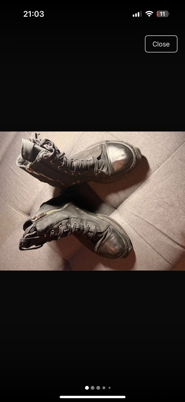 Rick Owens Drkshdw Mens rick owens DRKSHDW abstract high top Black Trainers 44 Size US 11 / EU 44 - 2 Thumbnail