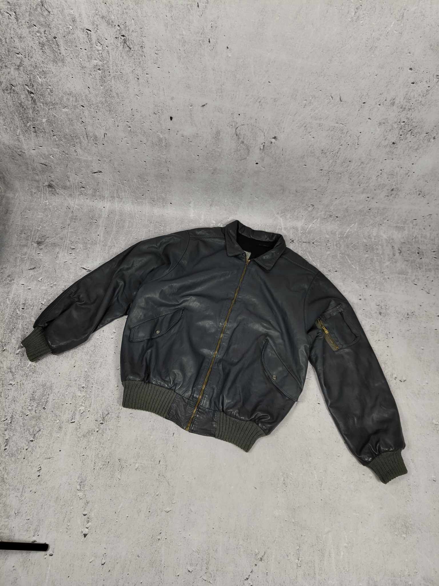 Marithe + Francois Girbaud 80s Vintage Marithé + François Girbaud Leather Bomber Jacket Size US XL / EU 56 / 4 - 2 Thumbnail