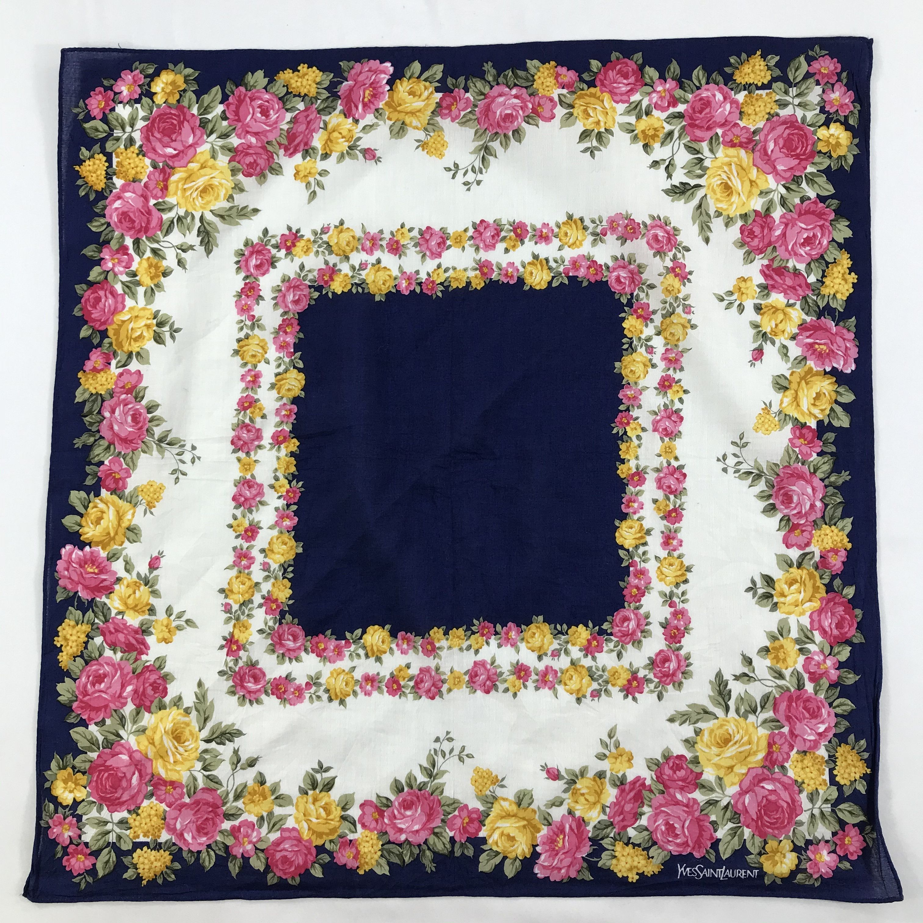 Vintage × Yves Saint Laurent Yves Saint Laurent Bandana /Handkerchief/Neckerchief -S1643 Size ONE SIZE - 1 Thumbnail