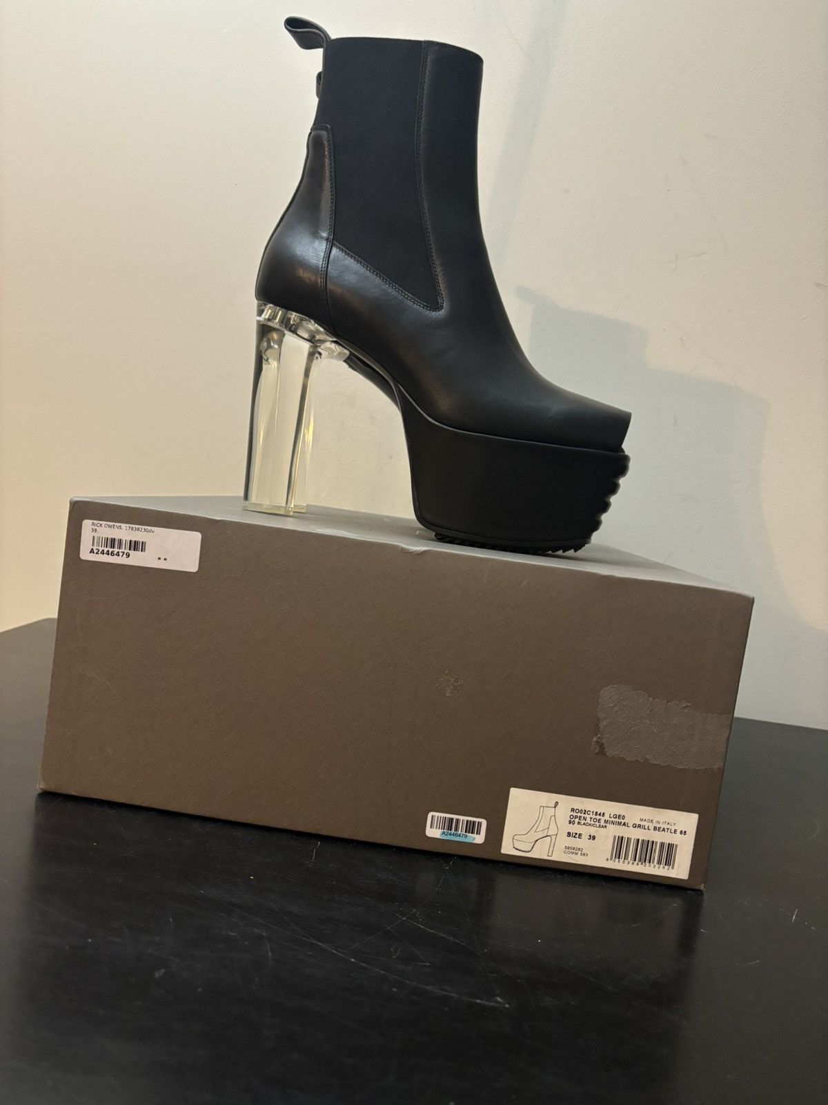 Rick Owens Rick Owens Open Toe Minimal Grill Kiss Boots Black Size US 6 / EU 39 - 11 Thumbnail