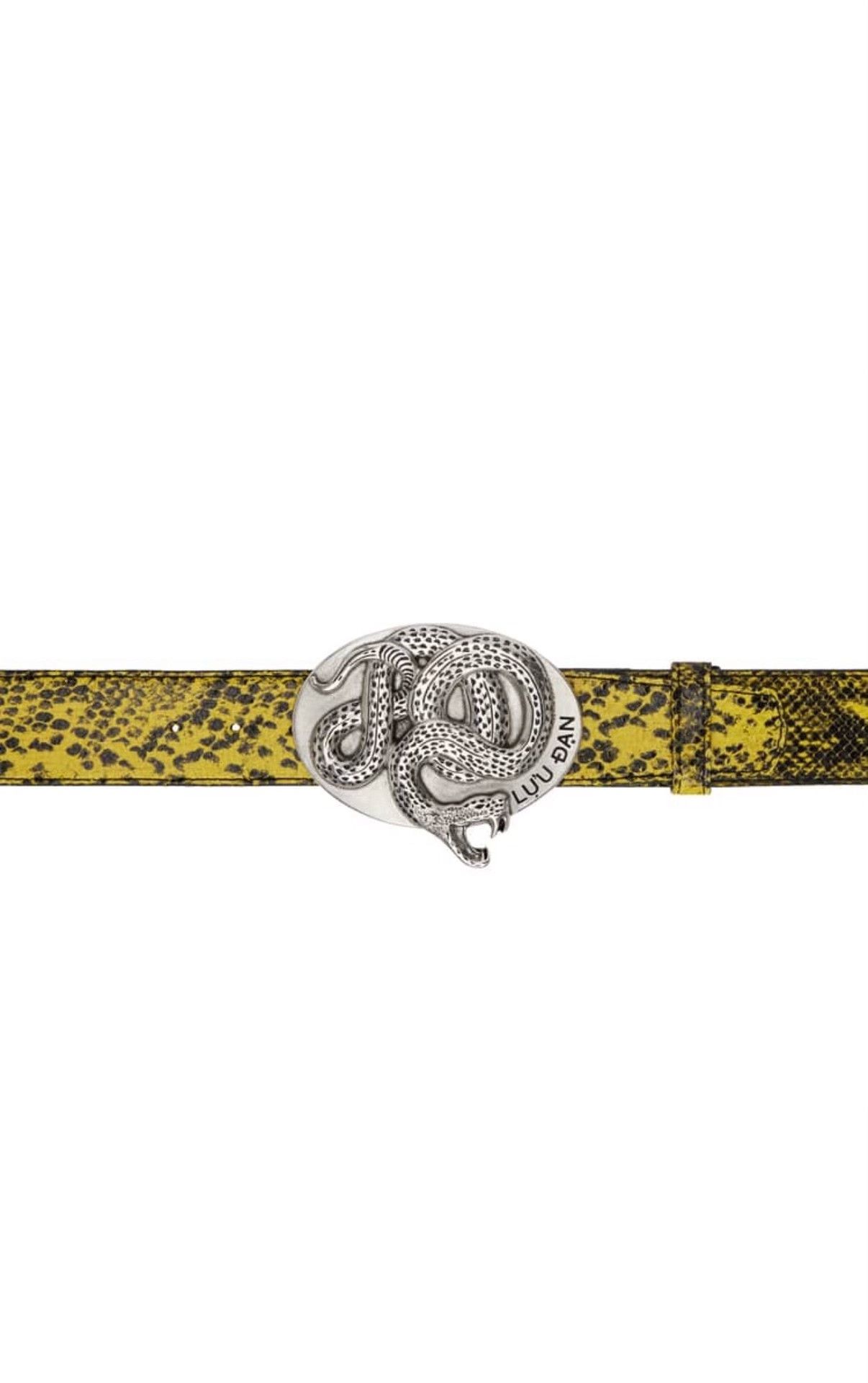 LUU DAN Luu Dan Yellow Snake Print Belt Size ONE SIZE - 1 Thumbnail