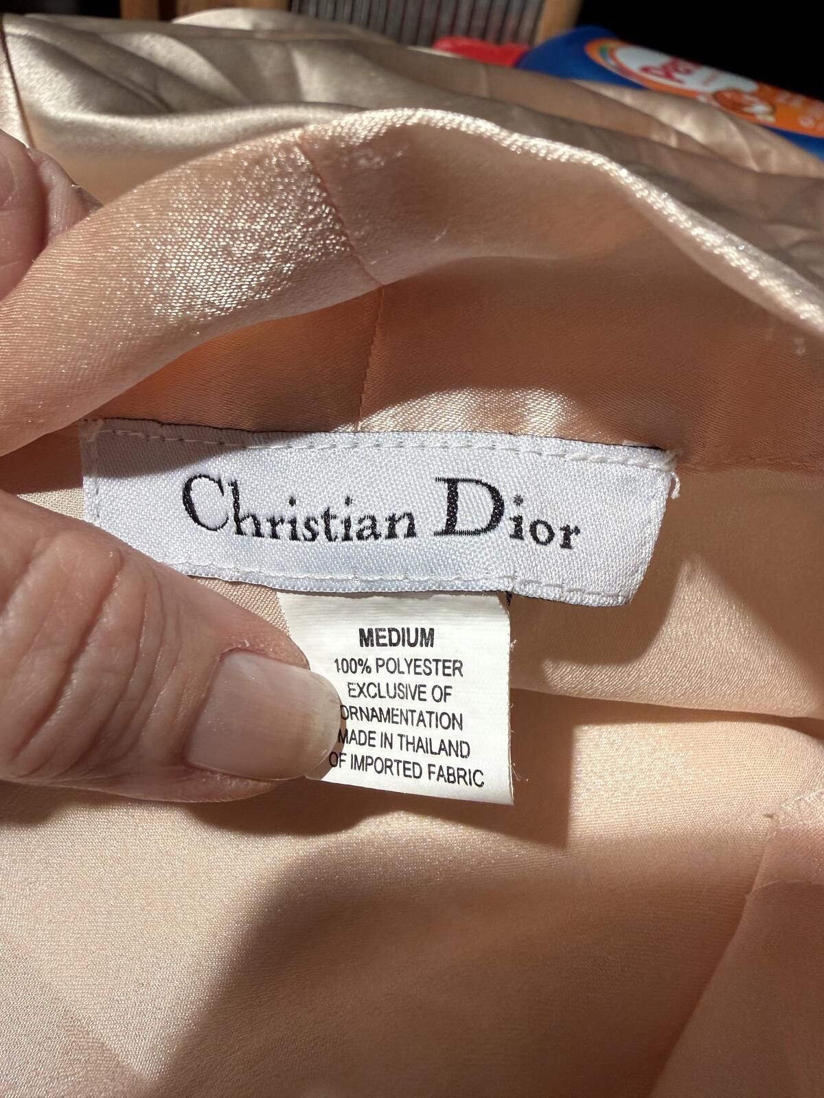 Christian Dior Monsieur Christian Dior Long Blush Pink Satin Robe Peignoir Size ONE SIZE - 4 Thumbnail
