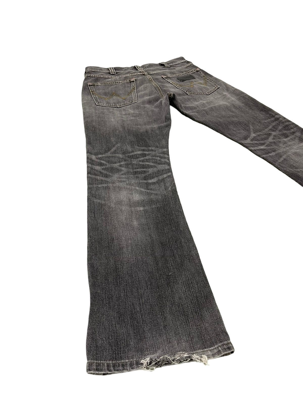 Japanese Brand Flare Jeans Wrangler Over Distress Denim Boot Cut 6🟦4 Size US 31 - 12 Thumbnail