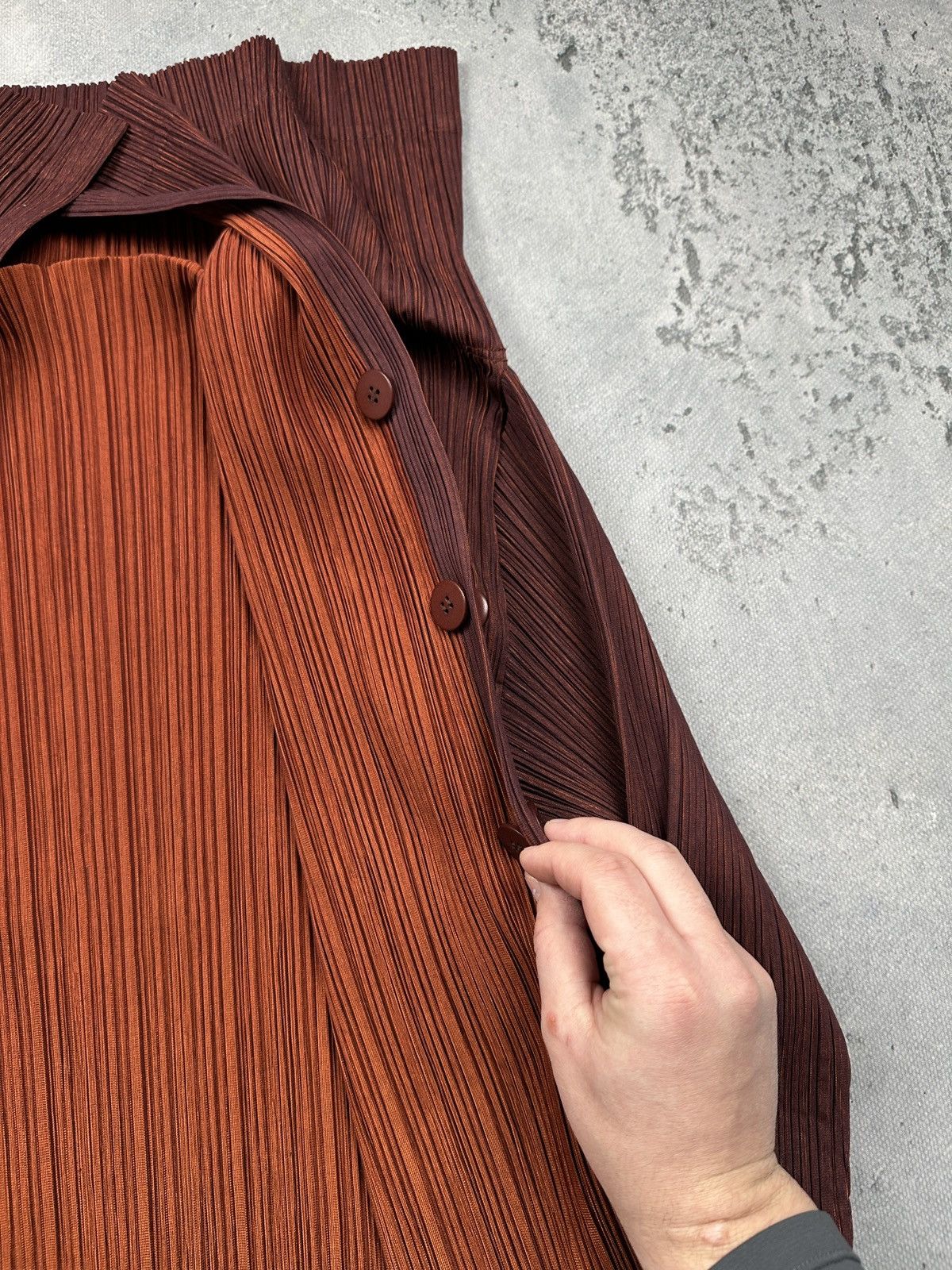 Pleats Please Issey Miyake Rare Pleats Please Issey Miyake Cardigan Dual-Button Pleated Size ONE SIZE - 8 Thumbnail