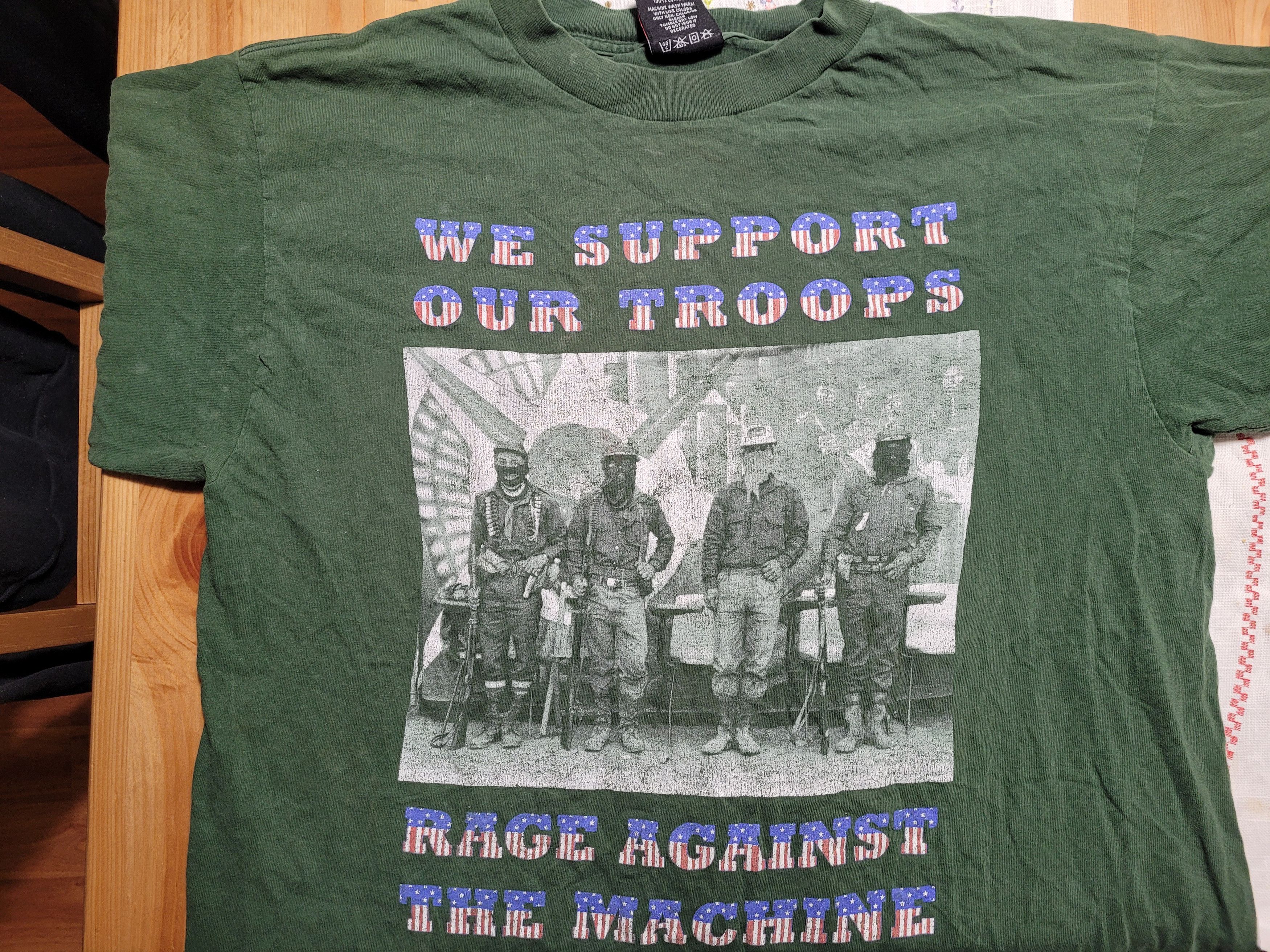 Tultex Vintage. RATM tshirt ""we support our troops"" Size US XL / EU 56 / 4 - 1 Preview