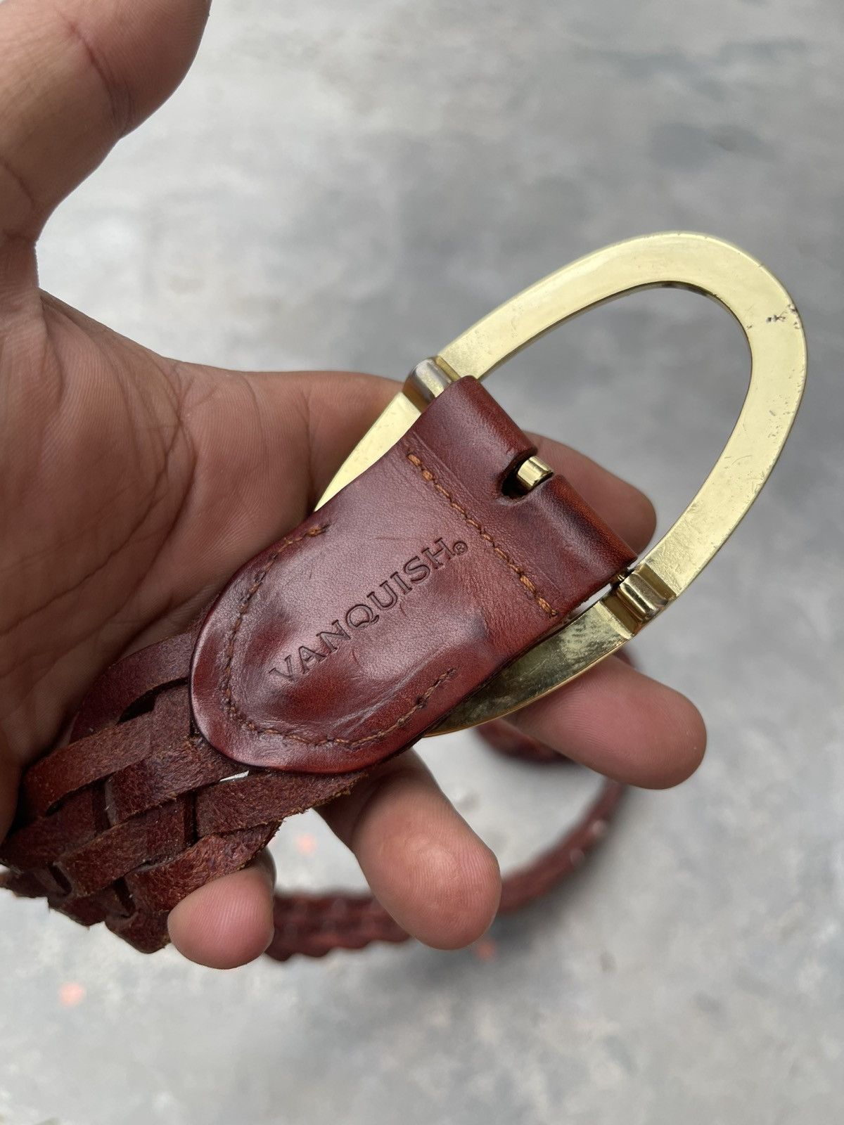 Fragment Design × Vanquish Vanquish Leather Belt W36 Made in Japan Size 36 - 3 Thumbnail