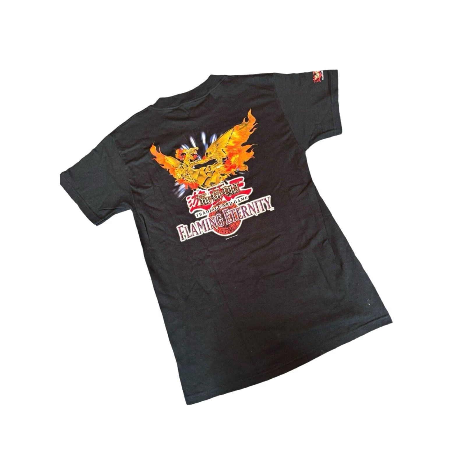 Vintage VINTAGE Yugioh TCG Promo Shirt Adult Small 1996 Konami Flaming Eternity HTF Black Cotton Crew Neck Short Sleeve Men Size US S / EU 44-46 / 1 - 3 Thumbnail