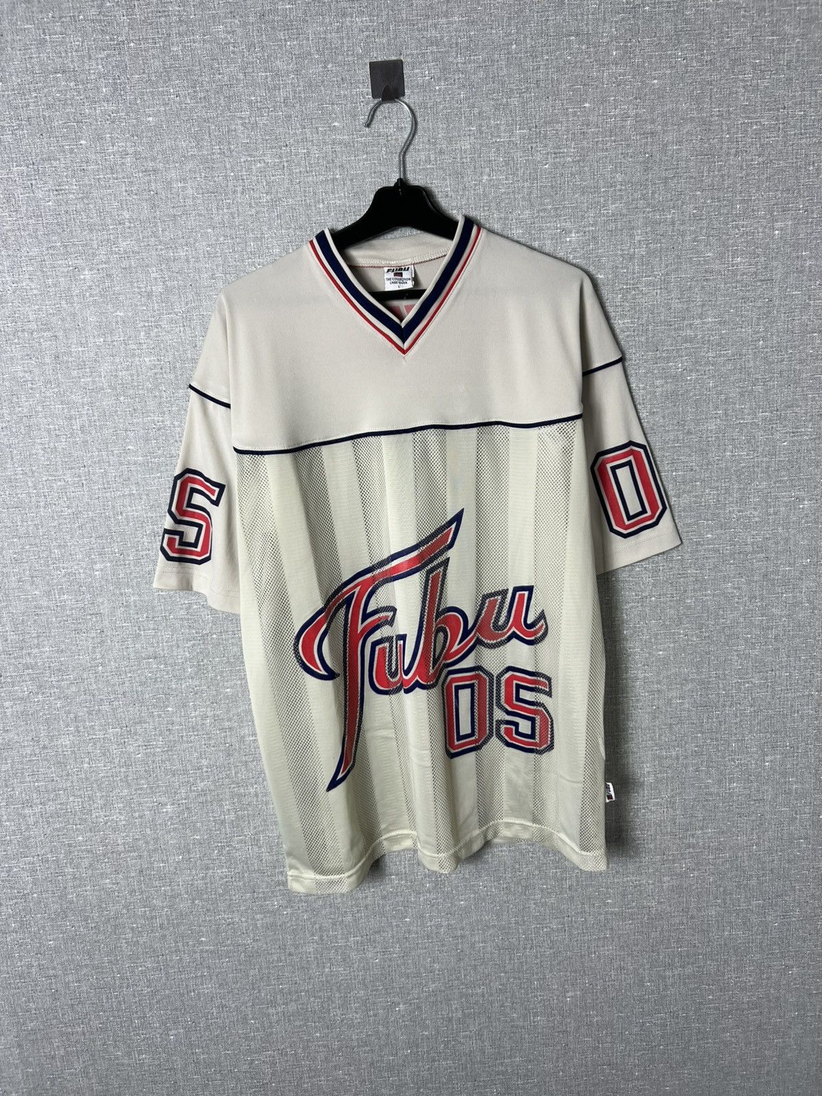 Vintage Mesh Jersey T-Shirt FUBU 05 Big Logo Size L