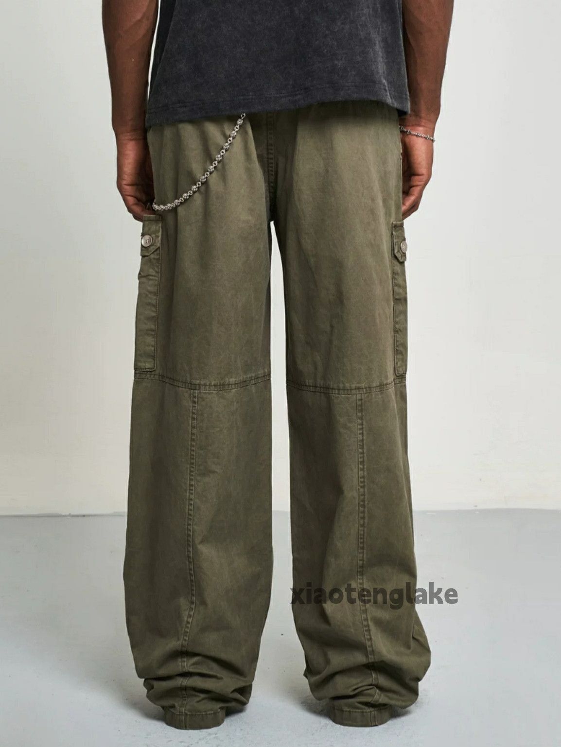 Designer × Japanese Brand × Vintage washed faded utility military hiphop baggy cargo pants Size US 32 / EU 48 - 4 Thumbnail