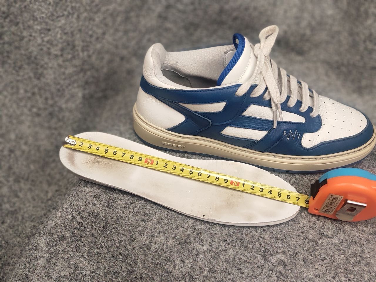 Represent Clo. Represent Reptor Low top White Blue Logo Leather Sneakers Size US 8 / EU 41 - 20 Thumbnail