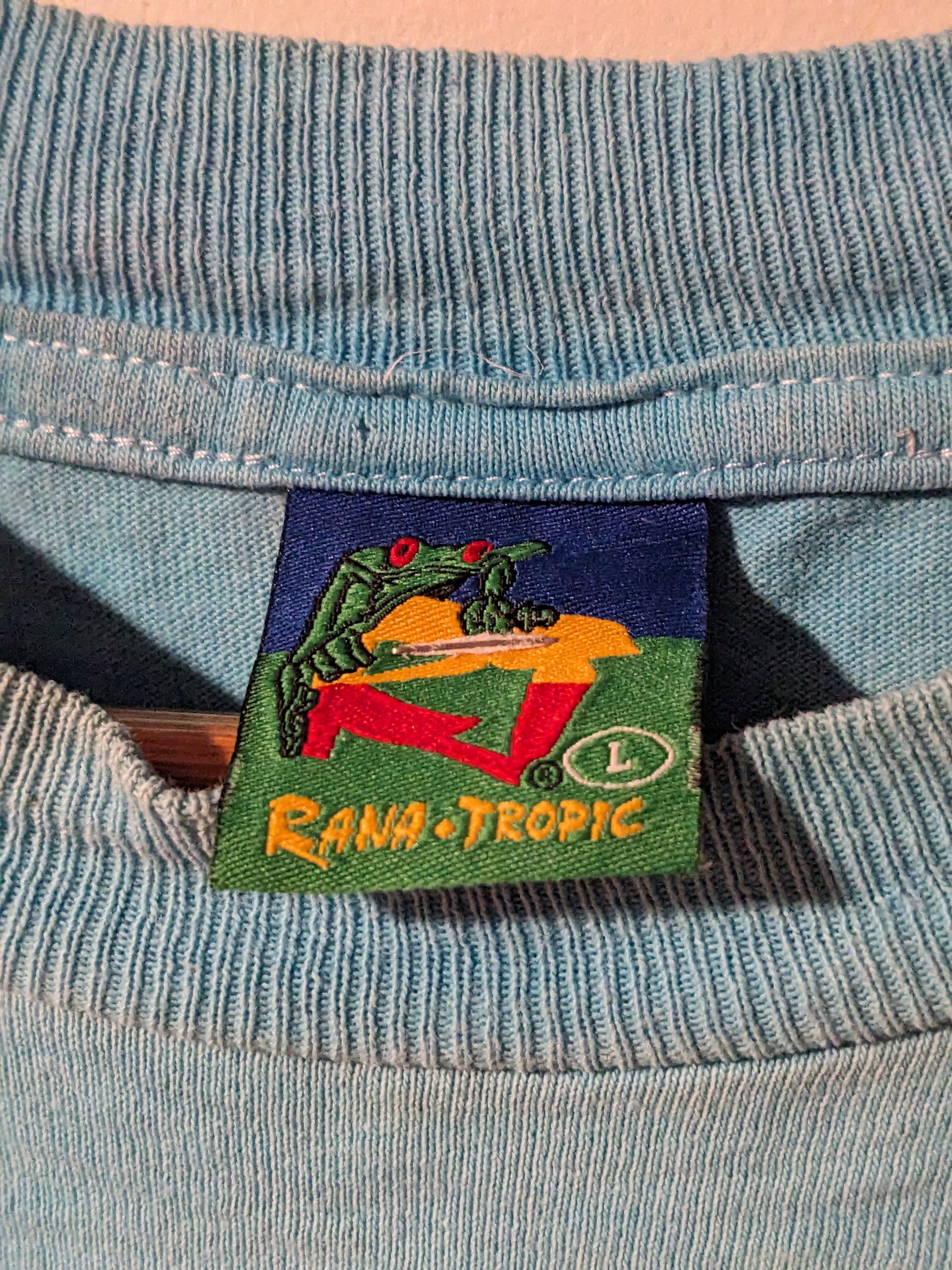 Fruit Of The Loom Vintage 90s Dolphins Animal Nature Blue Large T-Shirt Size US L / EU 52-54 / 3 - 5 Thumbnail