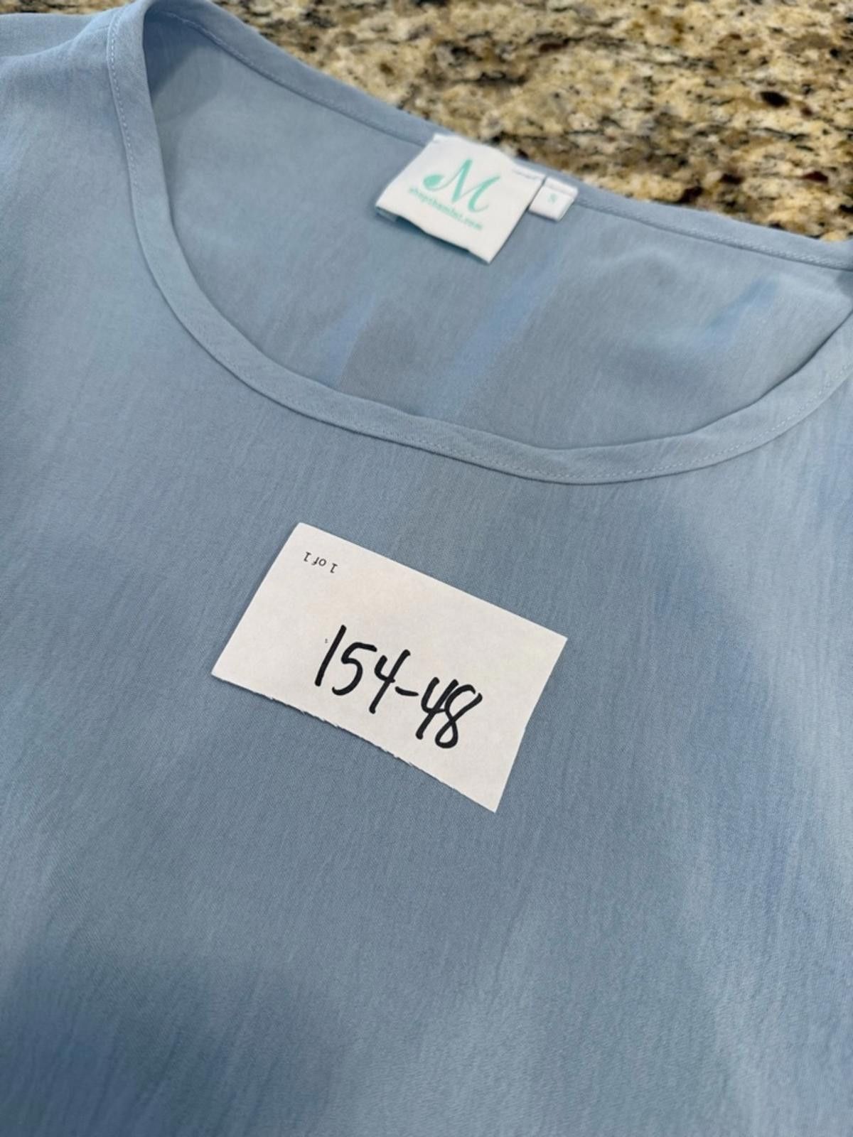 Other Mint Julep chic sky blue tunic top fabric belt & bow SZ SM Size S / US 4 / IT 40 - 11 Thumbnail