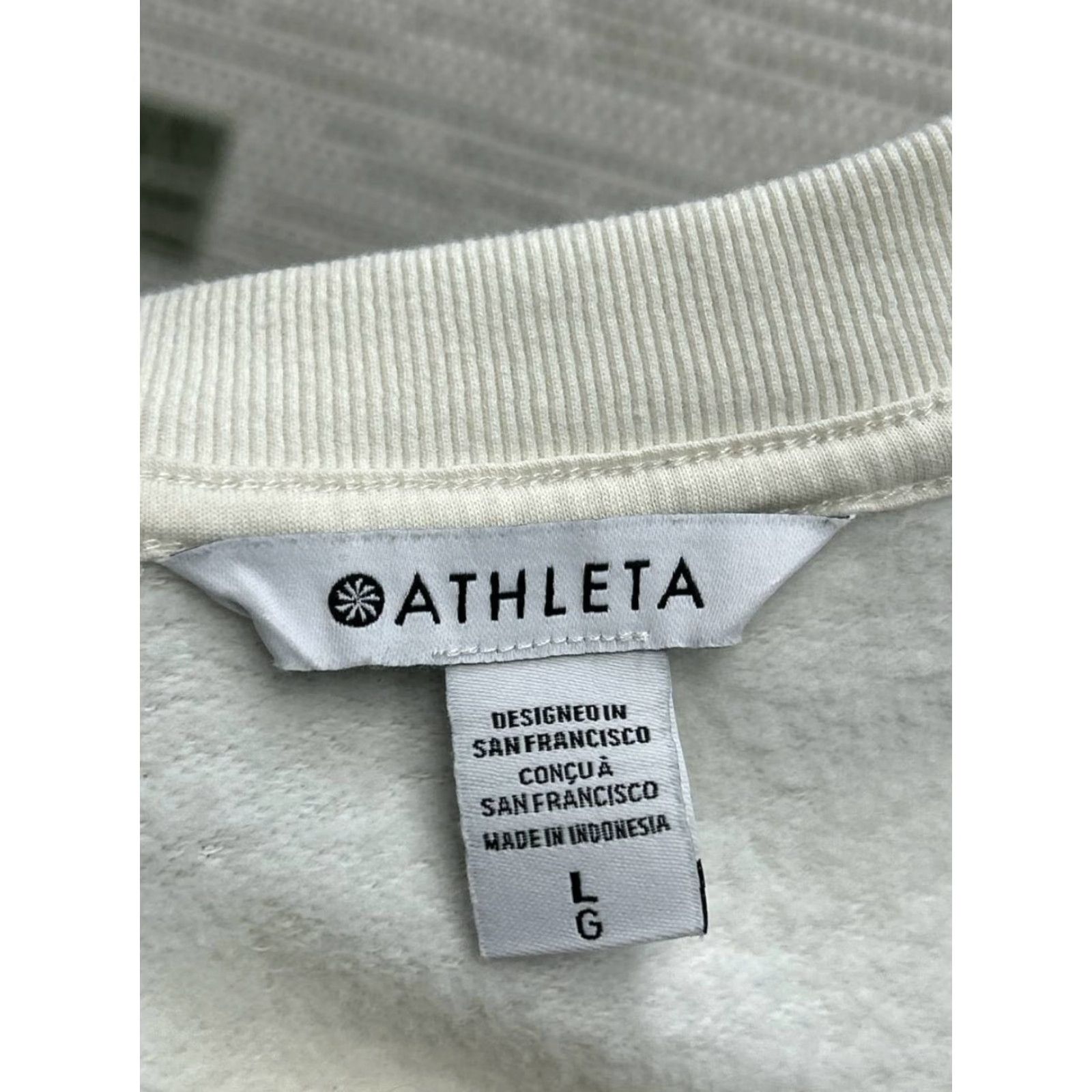 Athleta Athleta Sweatshirt Womens Large White Pullover Size L / US 10 / IT 46 - 3 Thumbnail