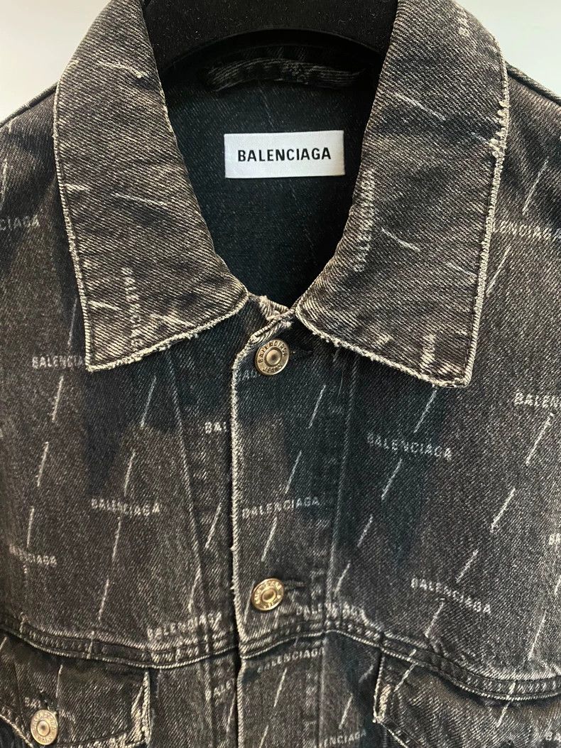 Balenciaga Balenciaga Full print bullet-screen denim jacket 2504-Nexta Size XXS / US 00 / IT 34 - 3 Thumbnail