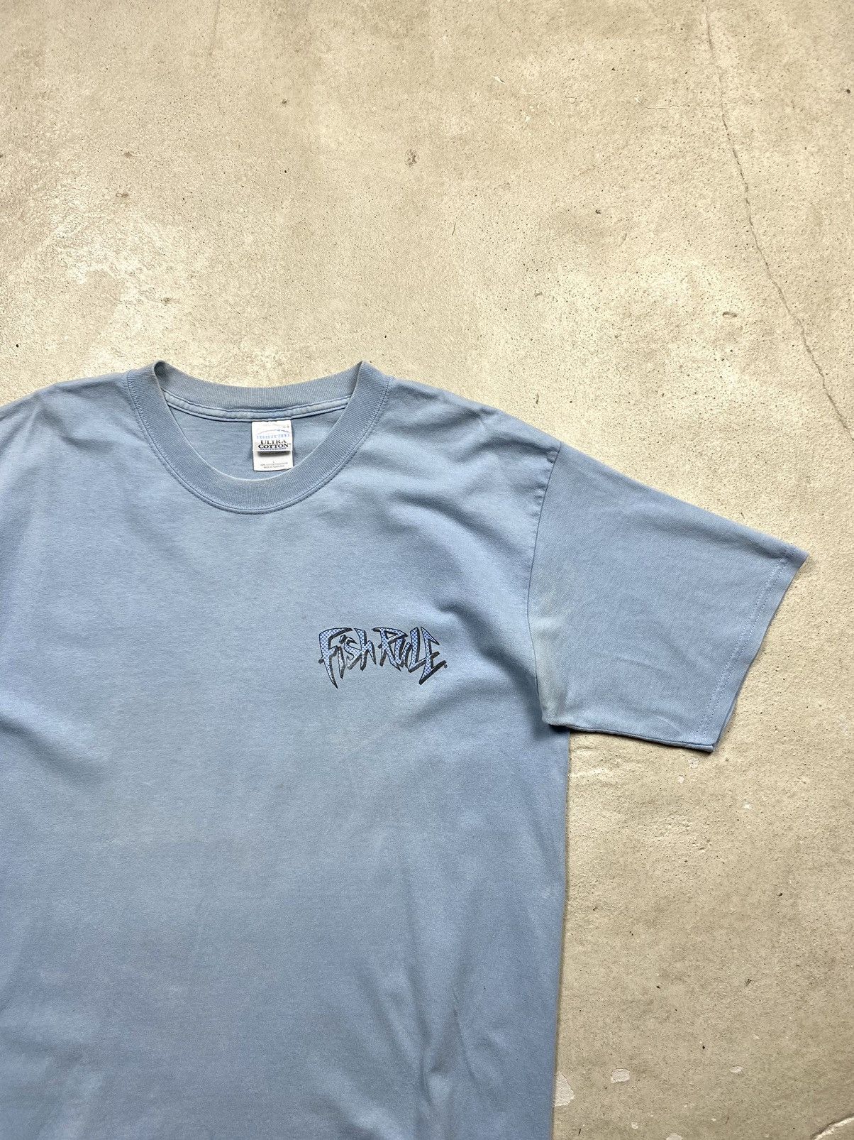 Vintage Vintage 00’s Fish Till You Drop Humor T Shirt Y2K Hype Size US L / EU 52-54 / 3 - 5 Thumbnail