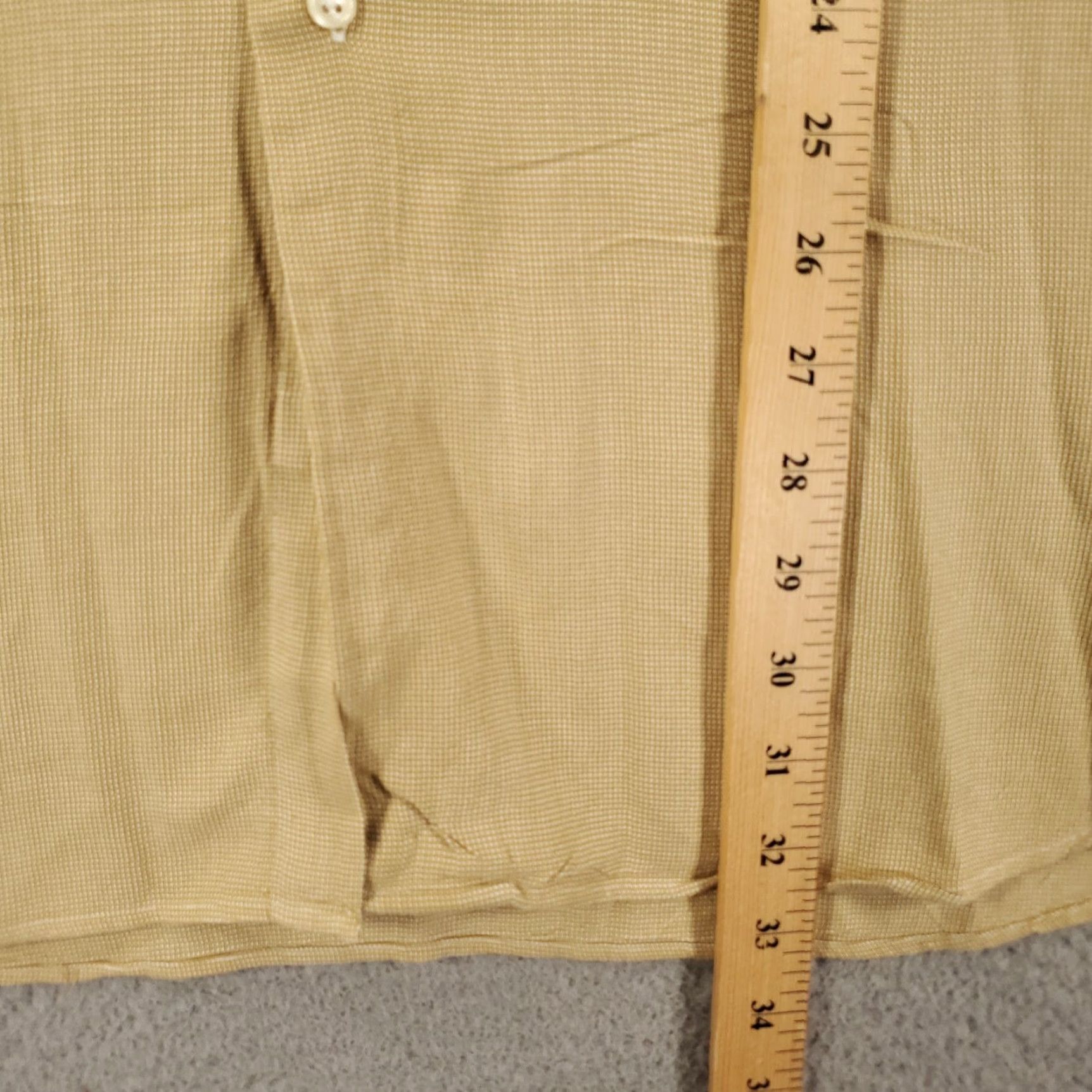 Polo Ralph Lauren VINTAGE Polo Ralph Lauren Warwick Shirt Mens 17 Tan Beige Cotton Button-Up Long Sleeve Collared Pockets Size US XL / EU 56 / 4 - 3 Thumbnail