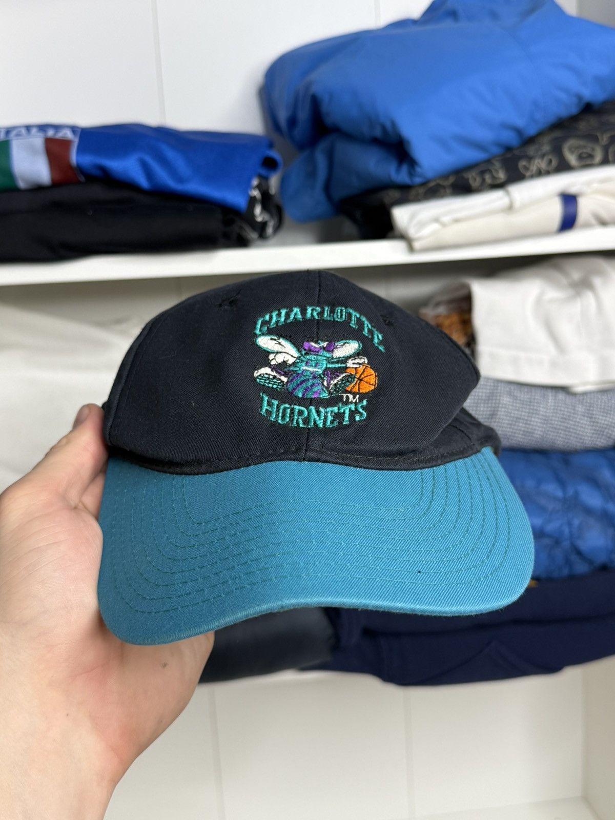 NBA Vintage 90s Charlotte Hornets Cap One Size Size ONE SIZE - 2 Thumbnail