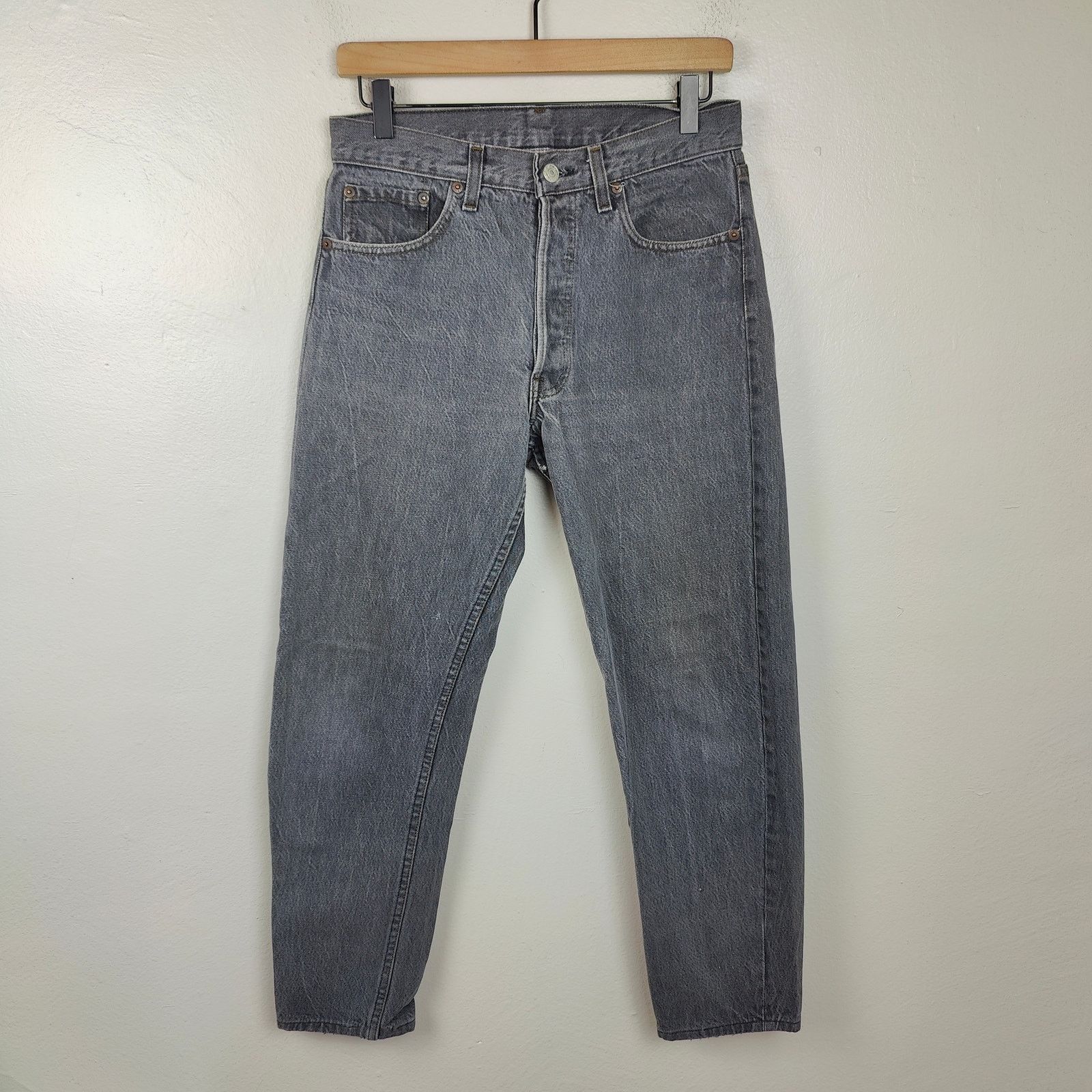 Levi's Vintage Levi's 501 Jeans Womens 29 Charcoal Wash Button Fly Size 29" - 1 Thumbnail