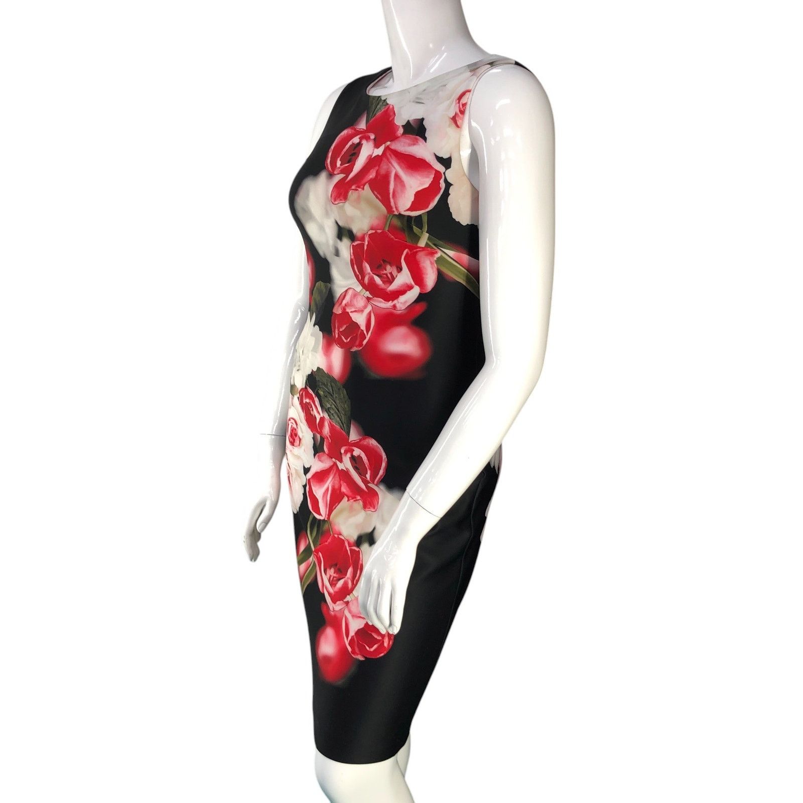 Calvin Klein Calvin Klein Size 10 Dress Scuba Roses Sleeveless Career Size L / US 10 / IT 46 - 4 Thumbnail