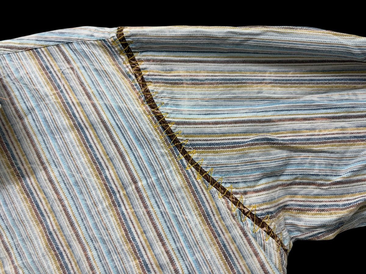 Bc Ethic Y2K BC ETHIC RAW EDGE DISTRESS GRUNGE STYLE VERTICAL STRIPED Size US L / EU 52-54 / 3 - 6 Thumbnail