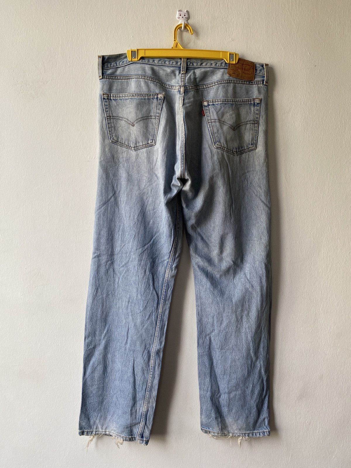 Levi's Vintage 90s Levi’s 501 Distressed Trashed Denim Size US 35 - 2 Thumbnail